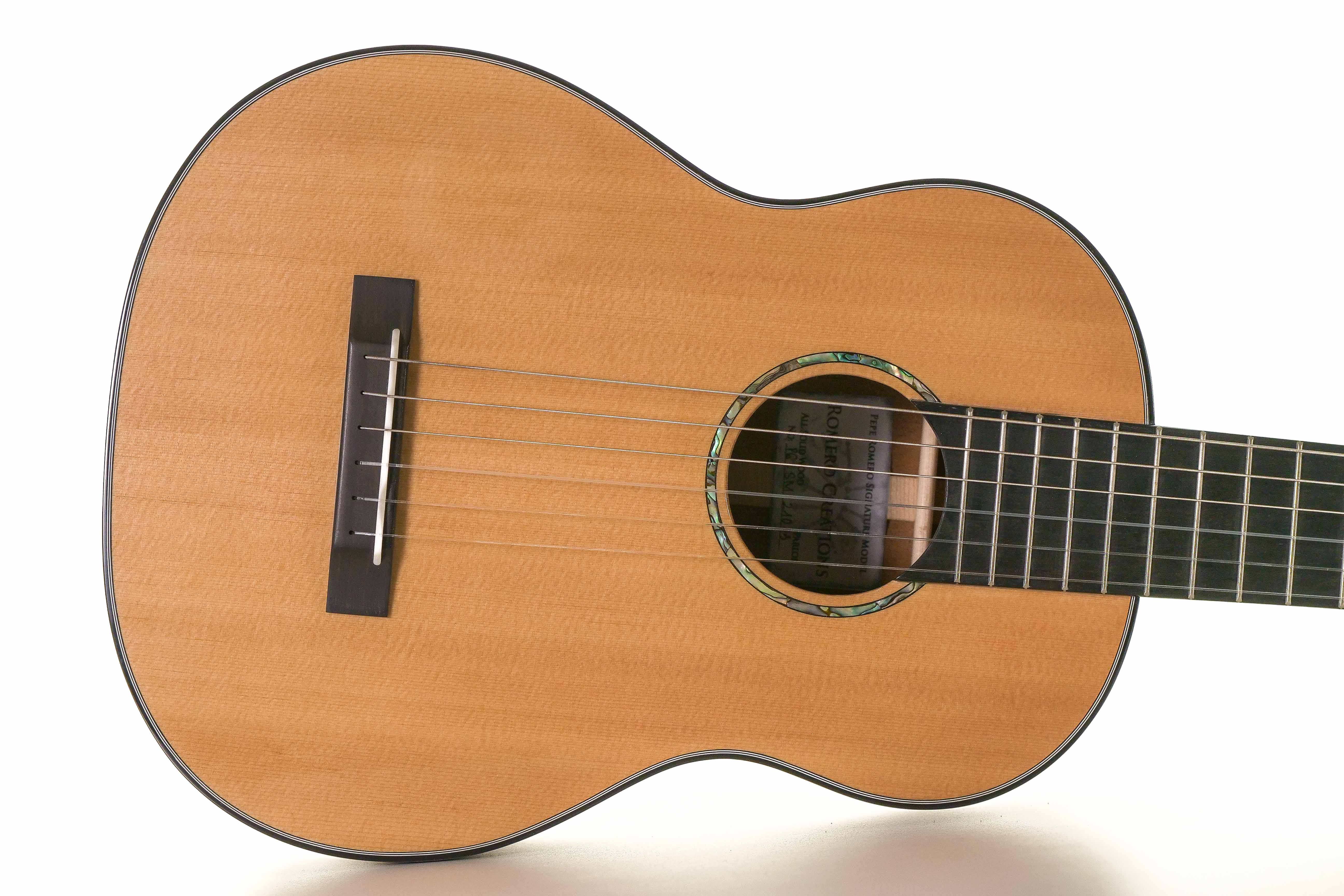 Romero Creations RC-P6-SM Parlor Guitar Spruce Mahogany "KIRA" Tuned E to E - LAST ONE
