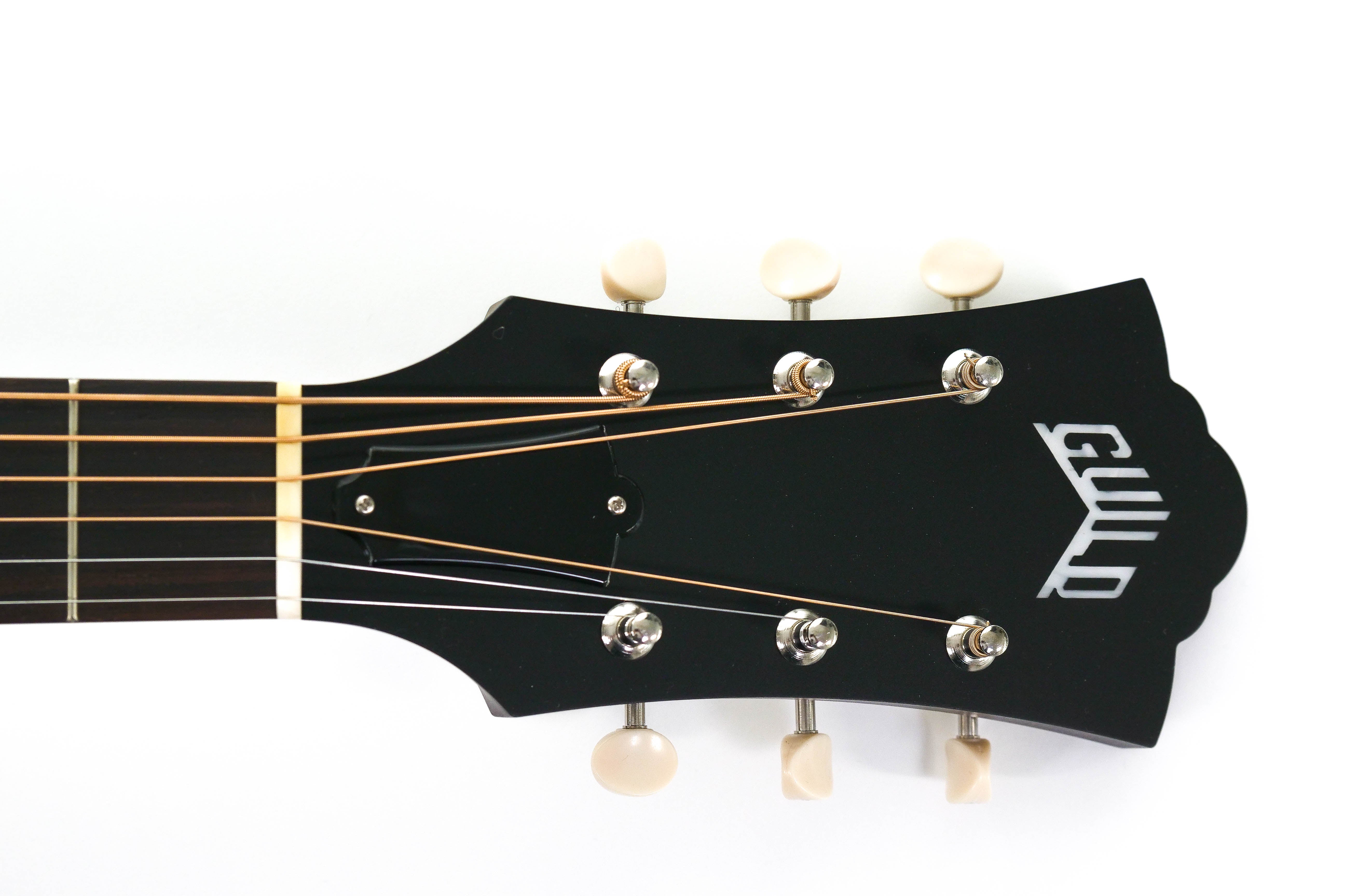 logo on front of headstock