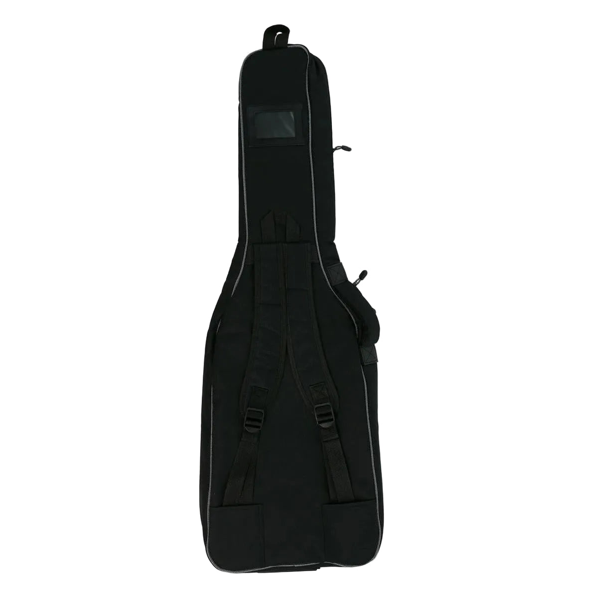 On-Stage GBE4770 deluxe electric guitar gig bag in black, back with backpack straps