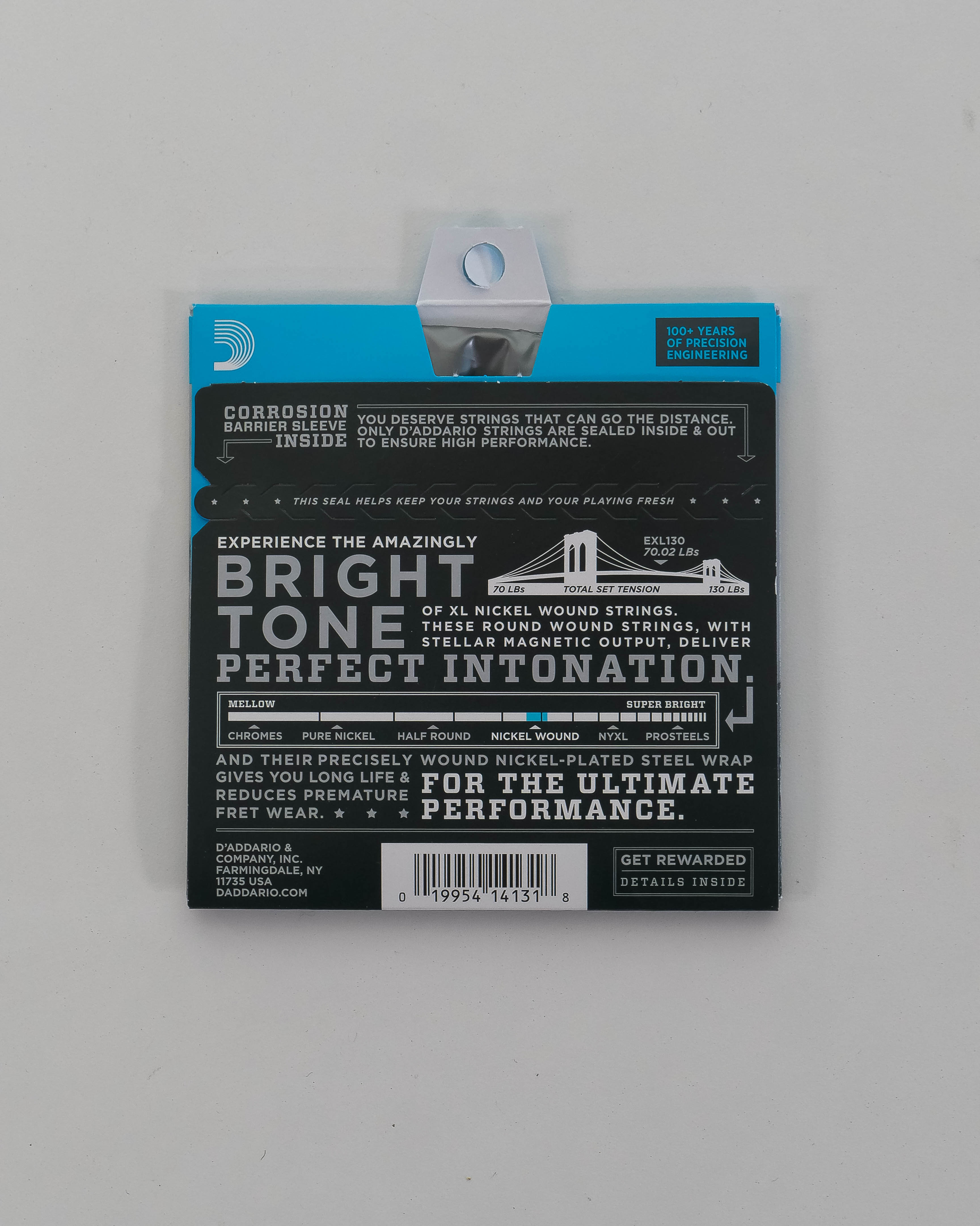 D'Addario EXL130 Nickel Wound Electric Strings - Extra Super Light .008-.038