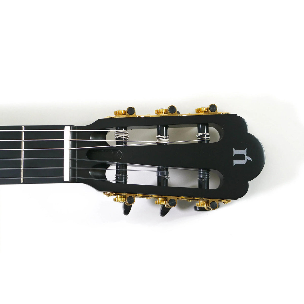 Natasha NBSG smart silent guitar body detail with bamboo saddle and bridge