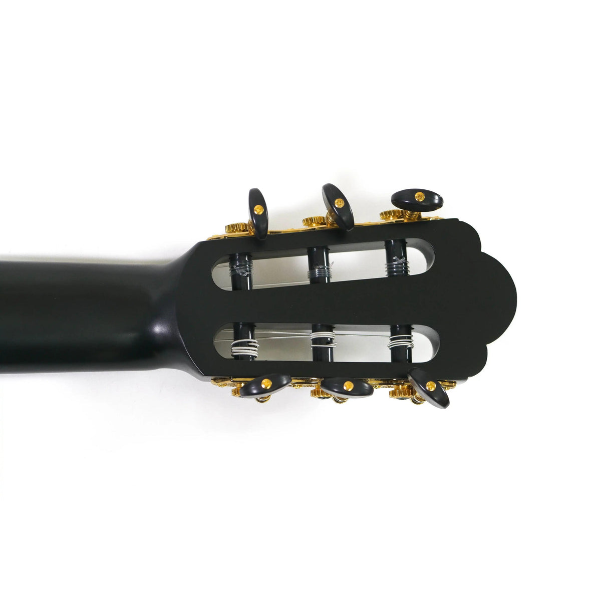 Natasha NBSG smart silent guitar controls and output jacks