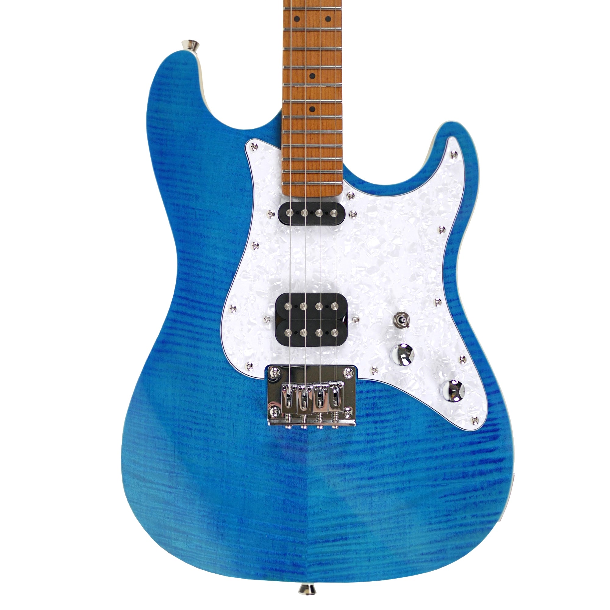 Flight Pathfinder OBL Ocean Blue Electric Baritone Ukulele