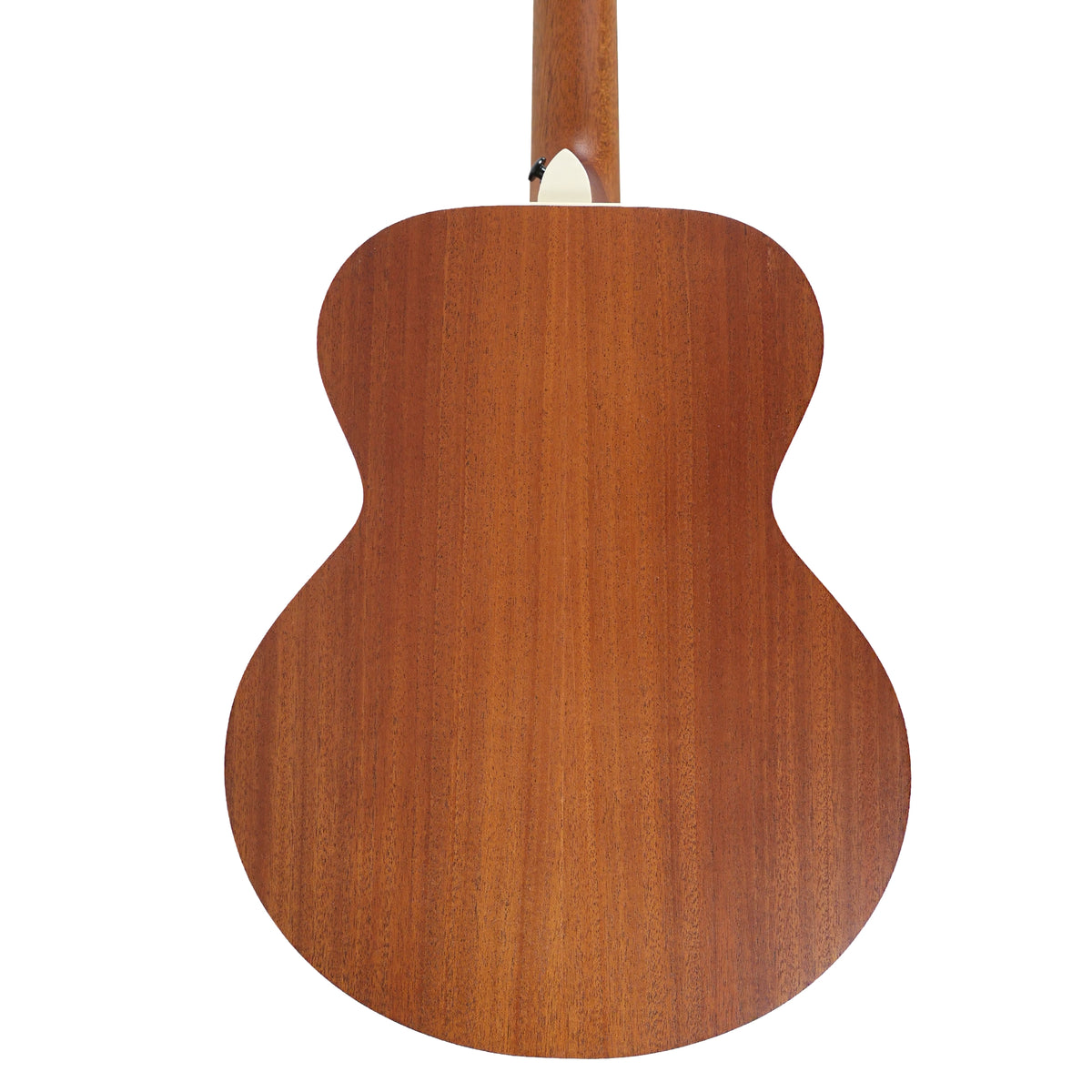 The rear view highlights the mahogany laminate back and natural wood grain of the Flight PIXI TSB.