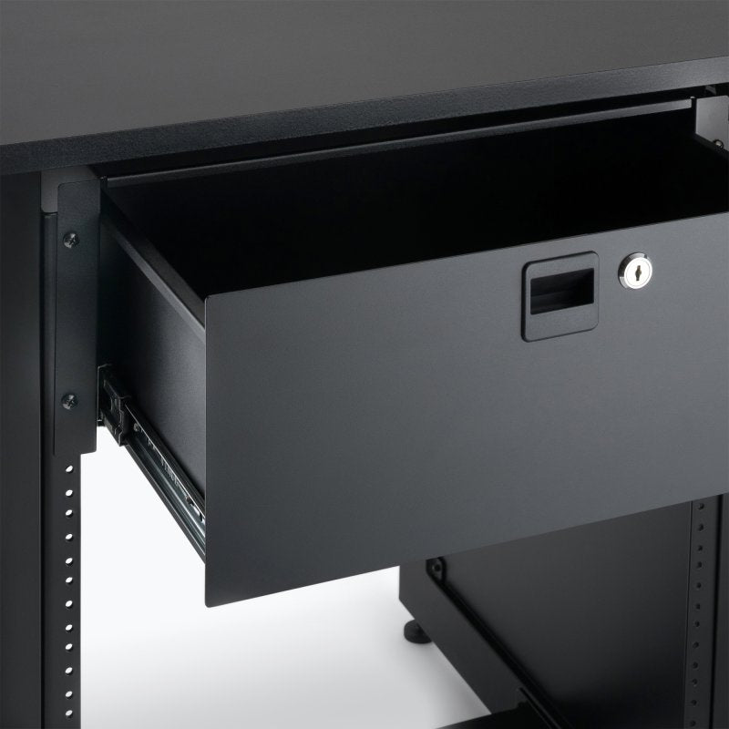 On-Stage RDL4000 mounted in a rack with the drawer open
