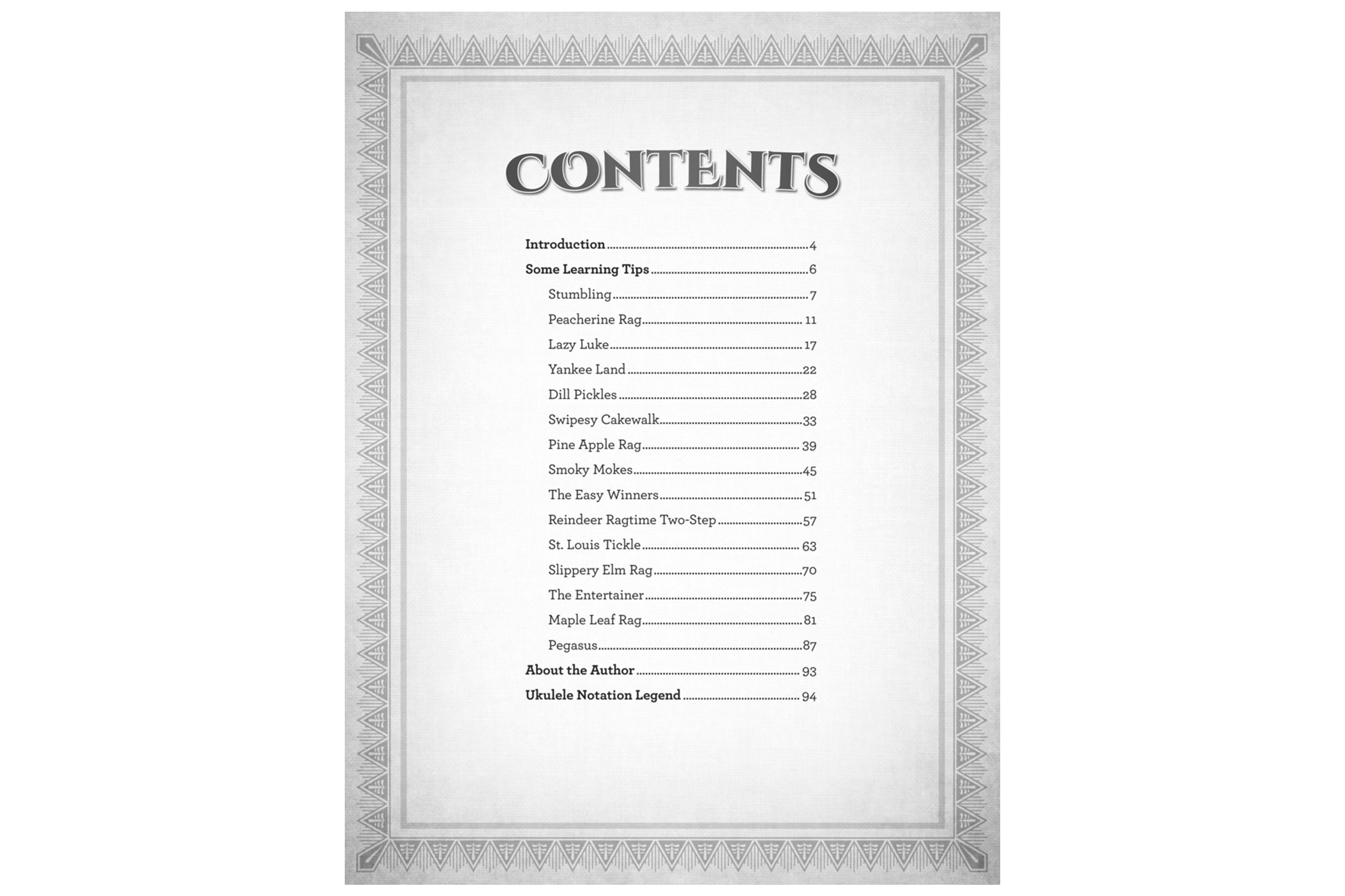 Ragtime Fingerstyle Ukulele 15 Classic Rags Arranged for Solo Ukulele