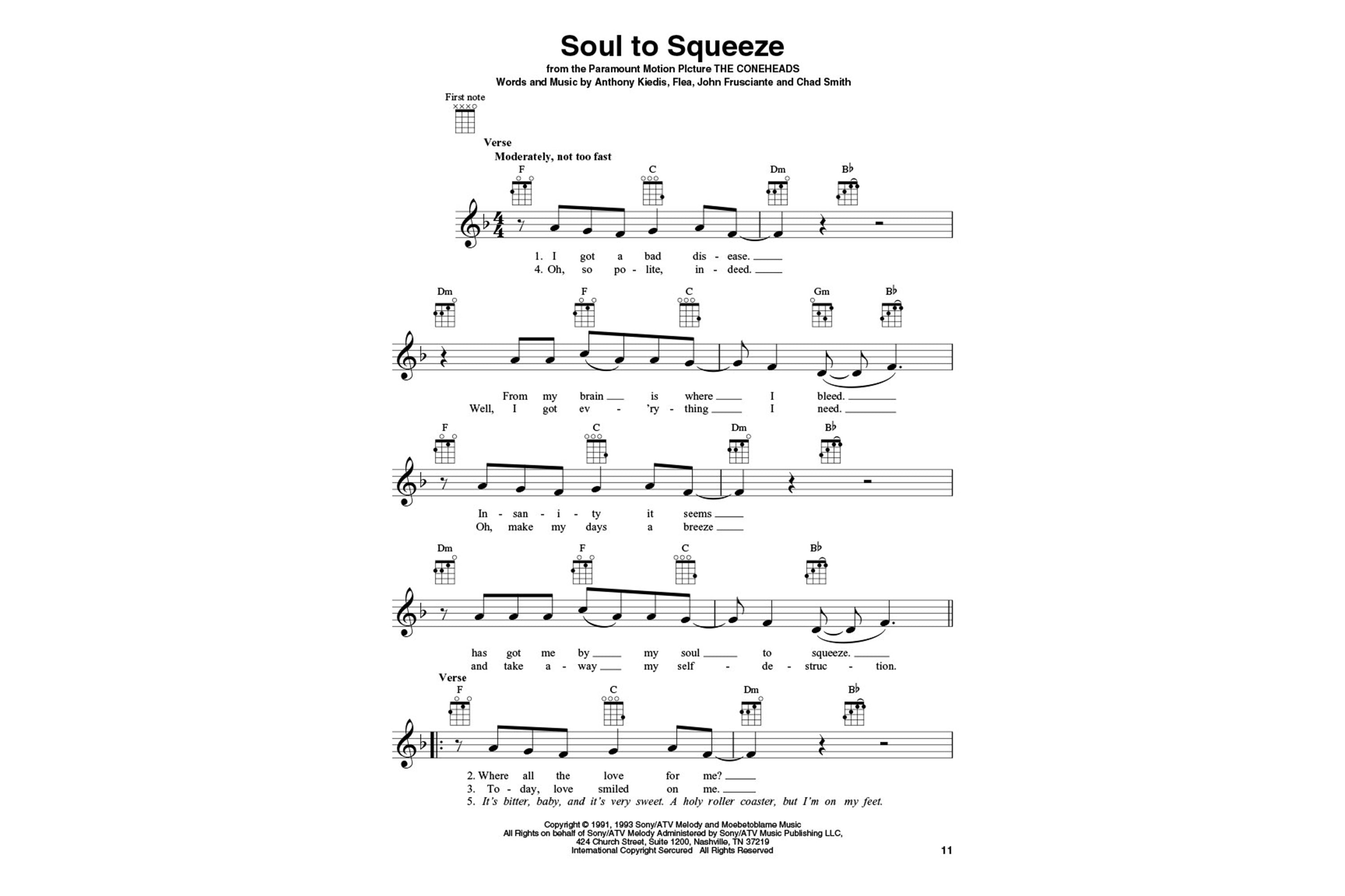 Red Hot Chili Peppers for Ukulele