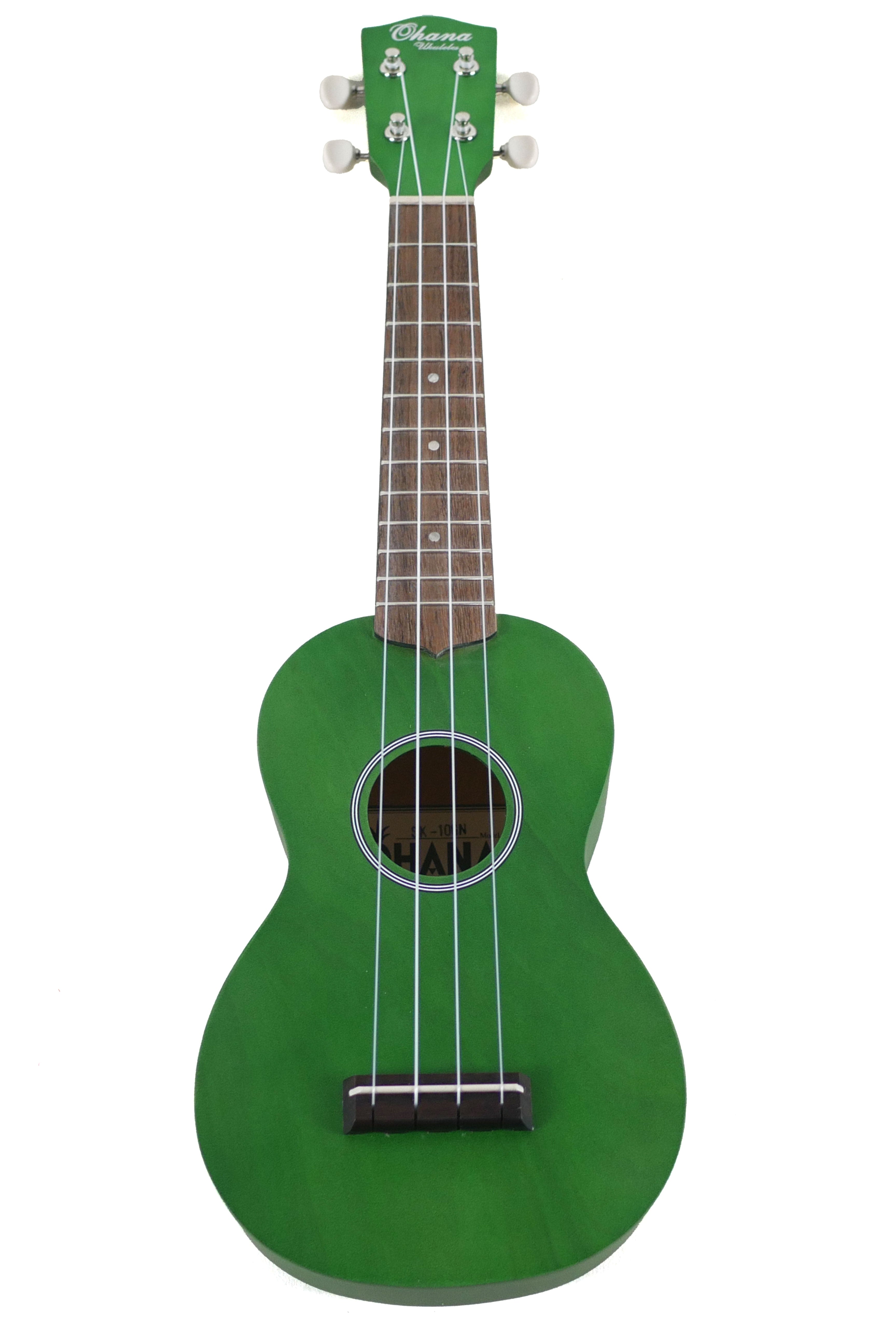 Ohana SK-10-GN Green Soprano Ukulele