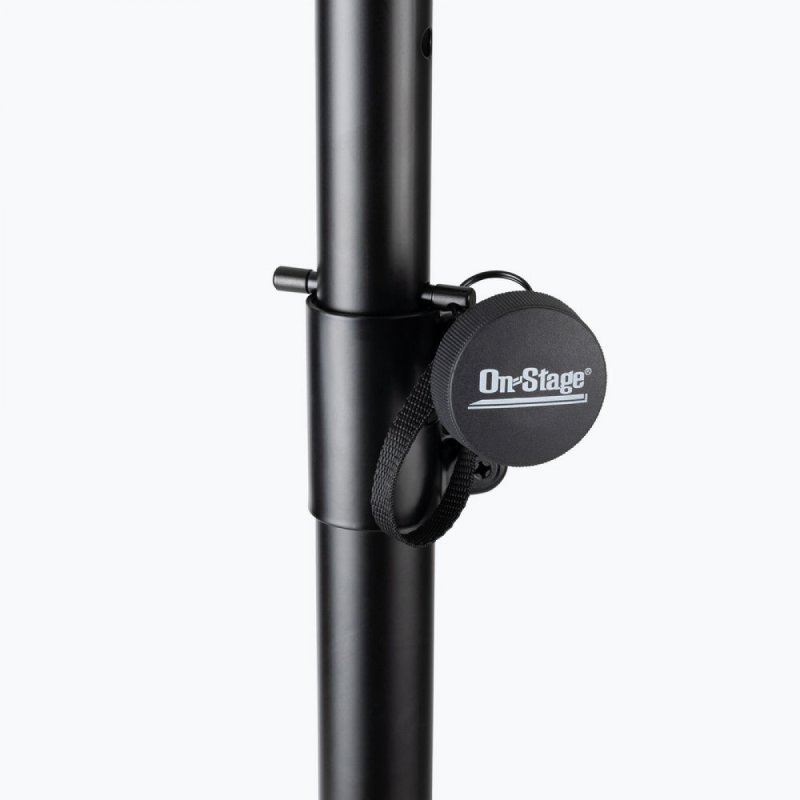Close-up of the On-Stage SSP7850 height adjustment and locking pin