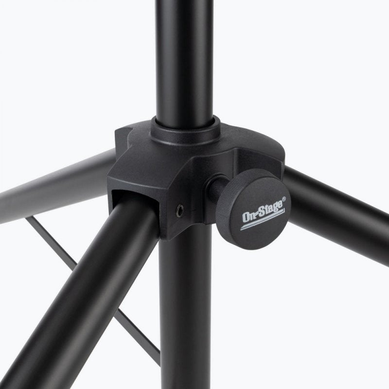 Close-up of the braced tripod base on the On-Stage SSP7850