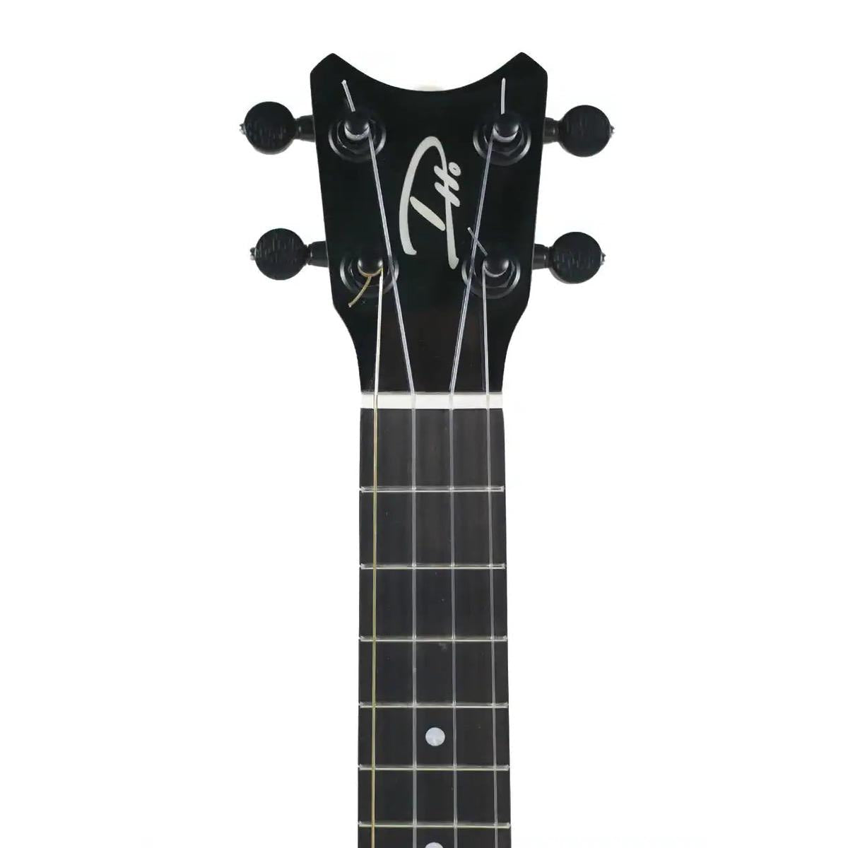 Romero Creations STC-MG headstock front with Daniel Ho logo and black geared tuners