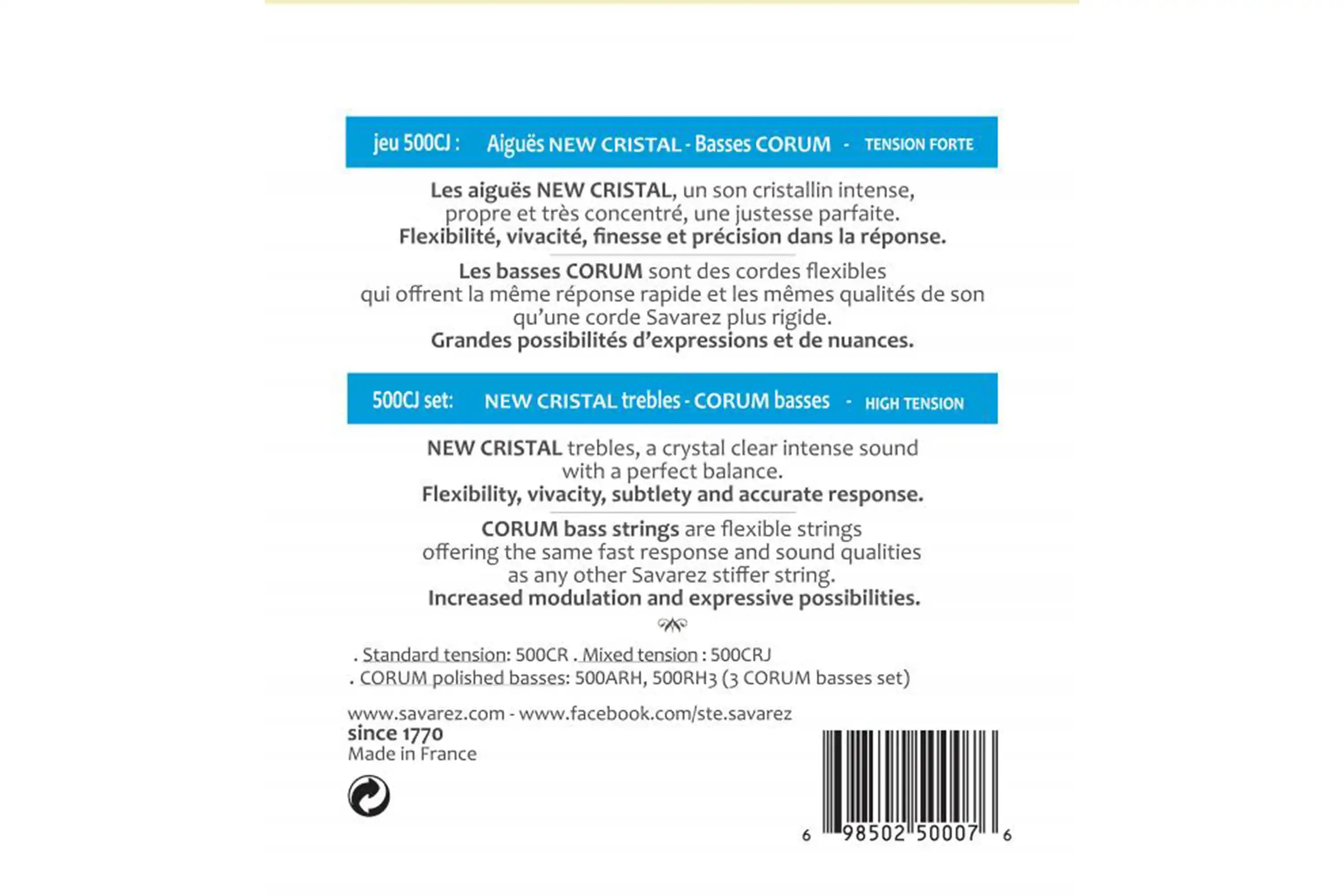 Savarez-500CJ-Classical-Guitar-Strings-2 | Terry Carter Music Store