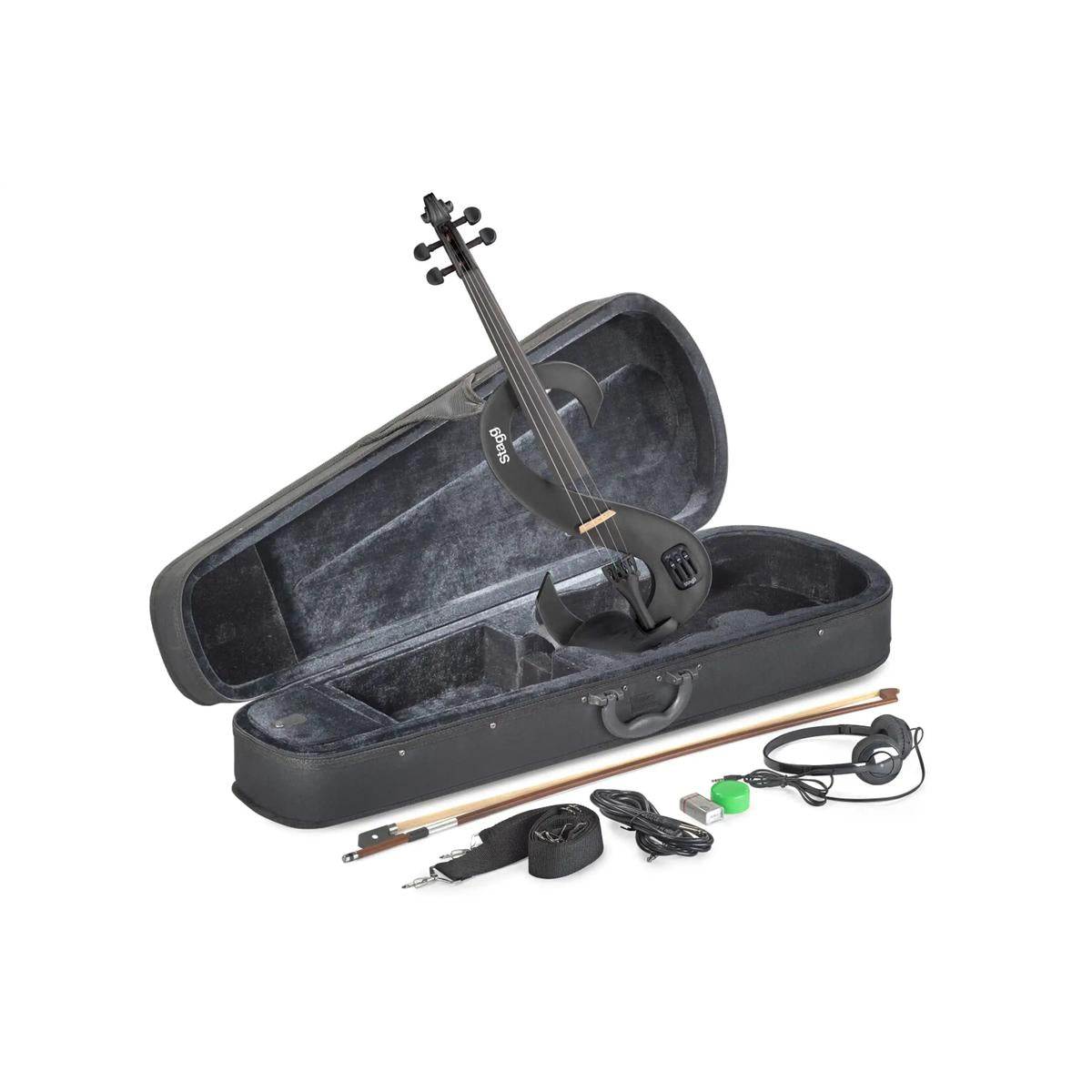 Stagg-EVN-4-4-MBK-Electric-Violin-Set2 | Terry Carter Music Store