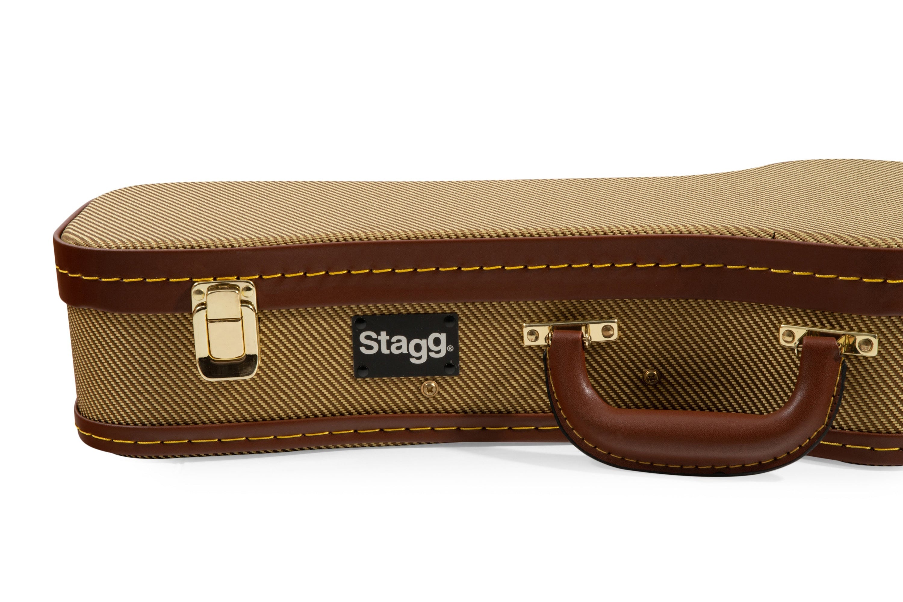 Stagg GCX-UKT GD Vintage Gold Hardshell Ukulele Case - TENOR