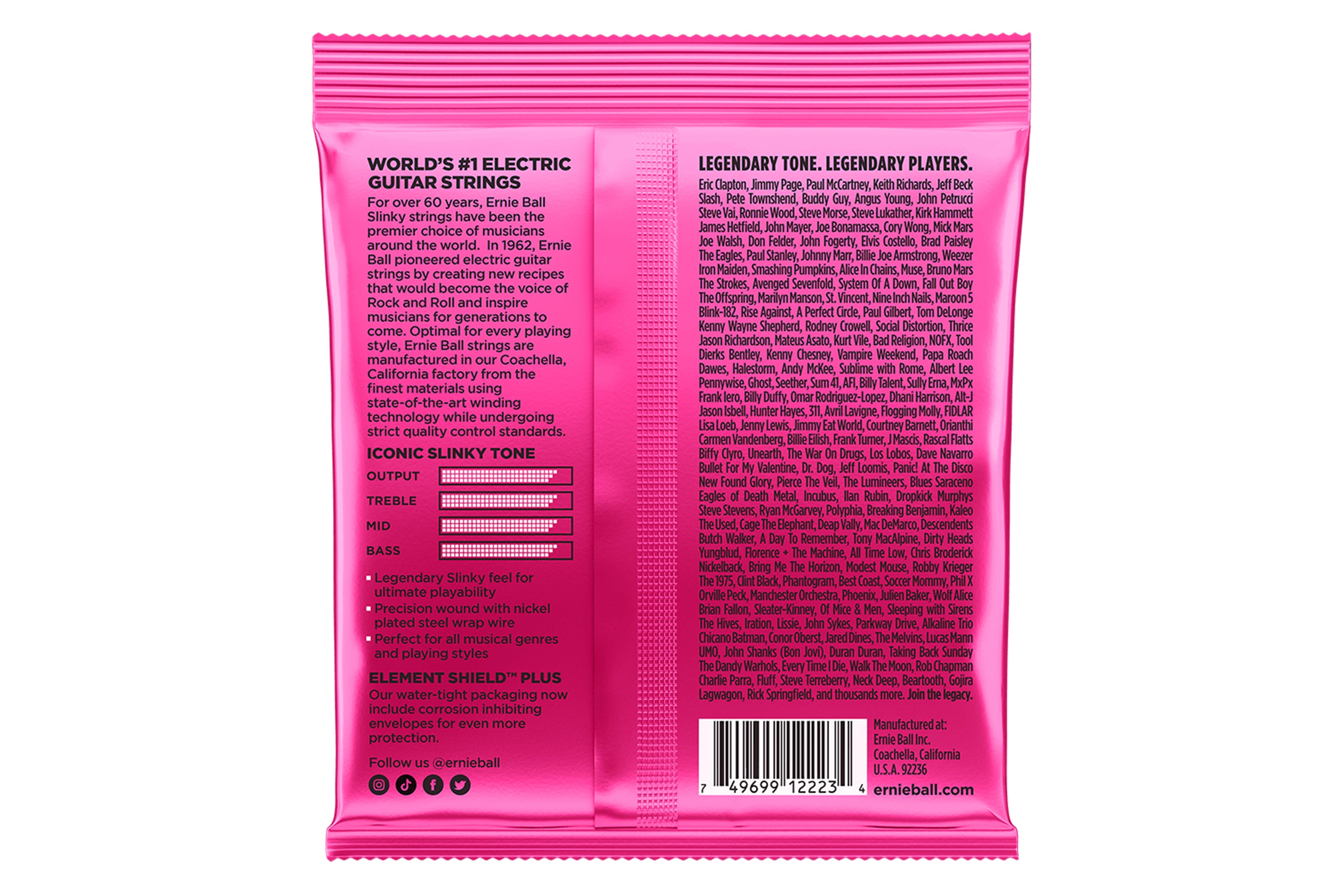 Ernie Ball Super Slinky Nickel Electric Guitar Strings - 9-42 Gauge