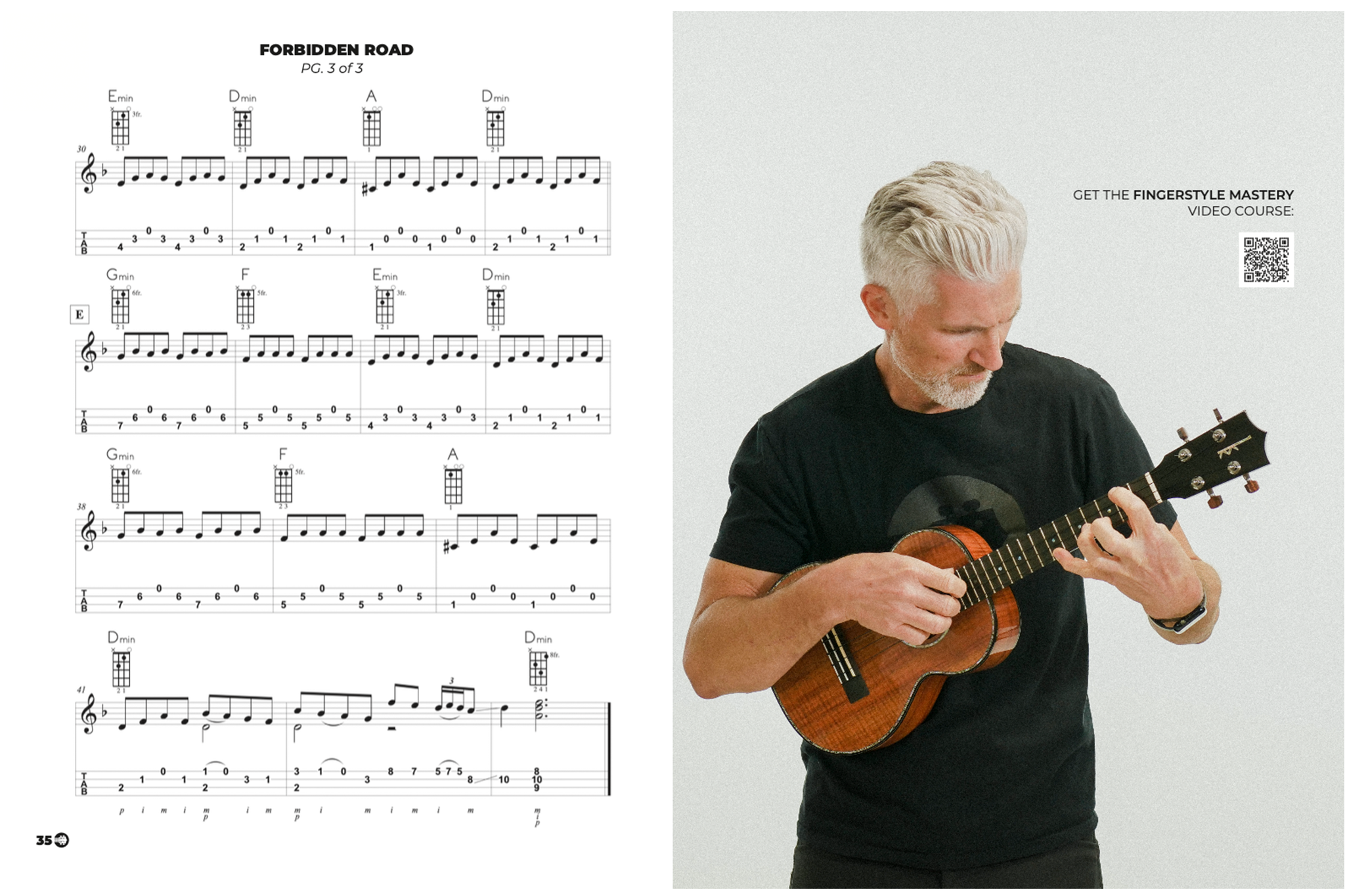 Uke Like The Pros Beginning Baritone Fingerstyle Songbook