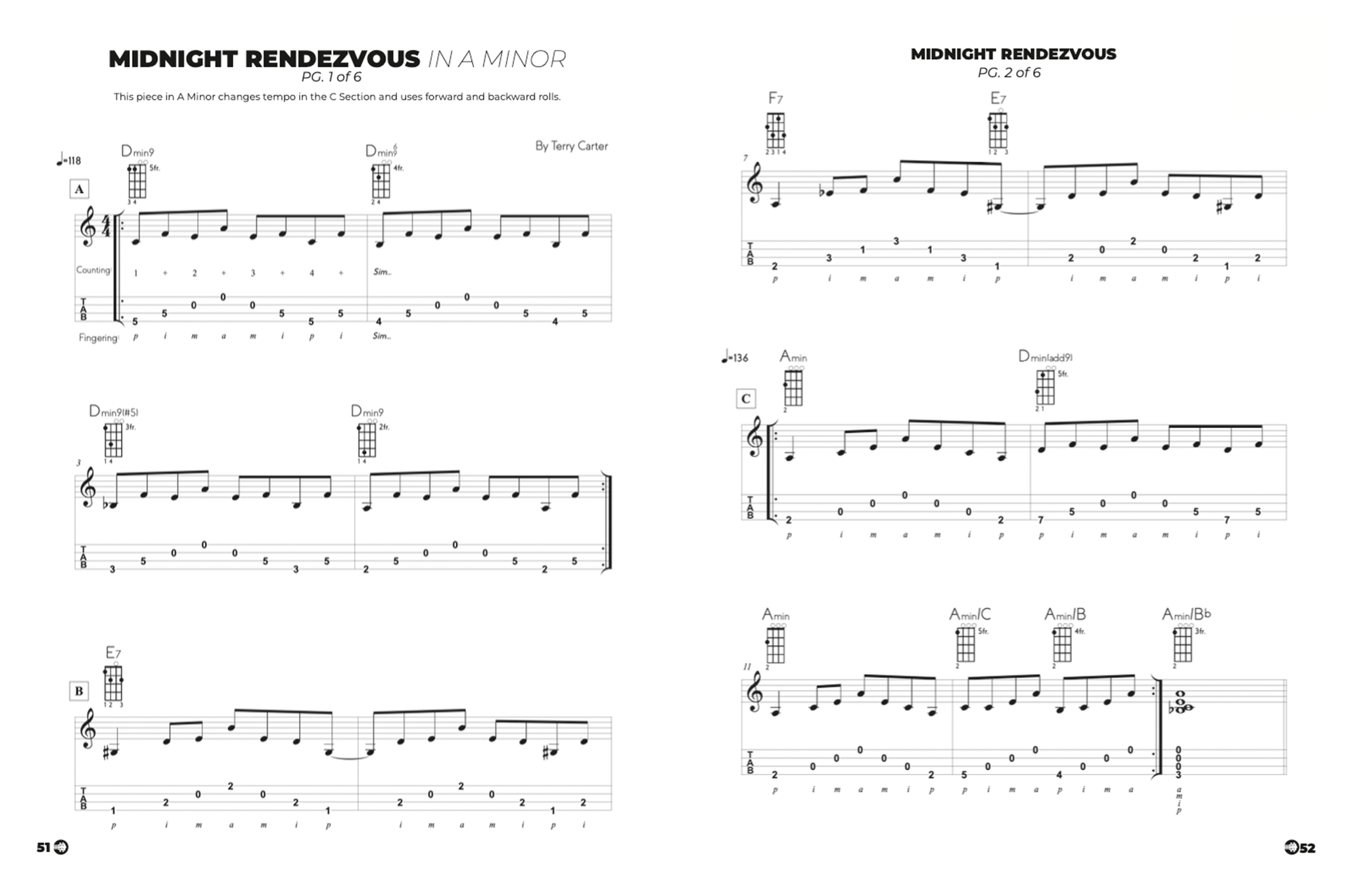 Uke Like The Pros Beginning Baritone Fingerstyle Songbook