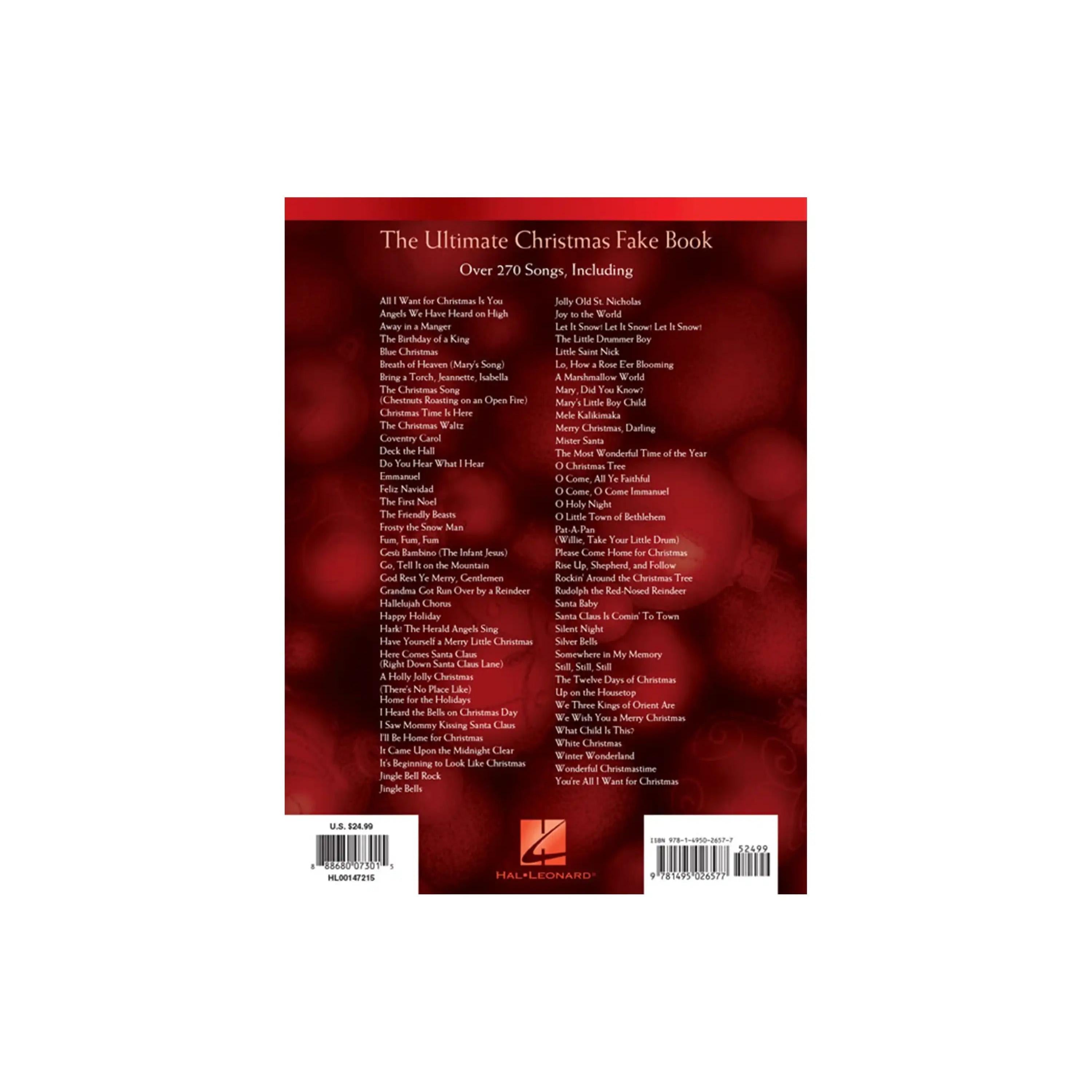 The-Ultimate-Christmas-Fake-Book-back | Terry Carter Music Store