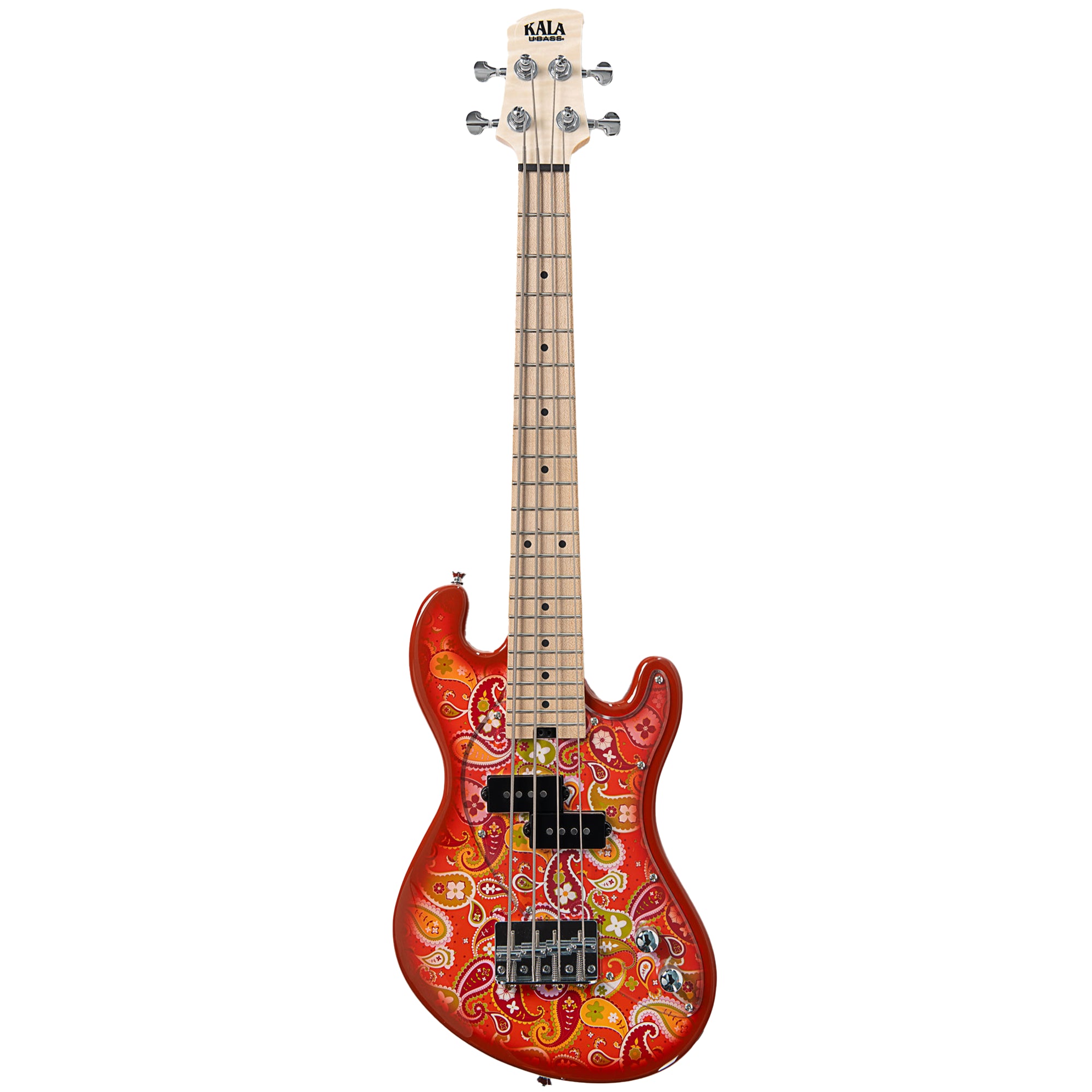 Kala Paisley Orange Solid Body U•BASS