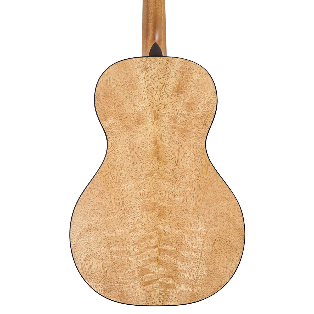 Pono UL4-3 solid mango big baritone ukulele, back showing figured mango grain