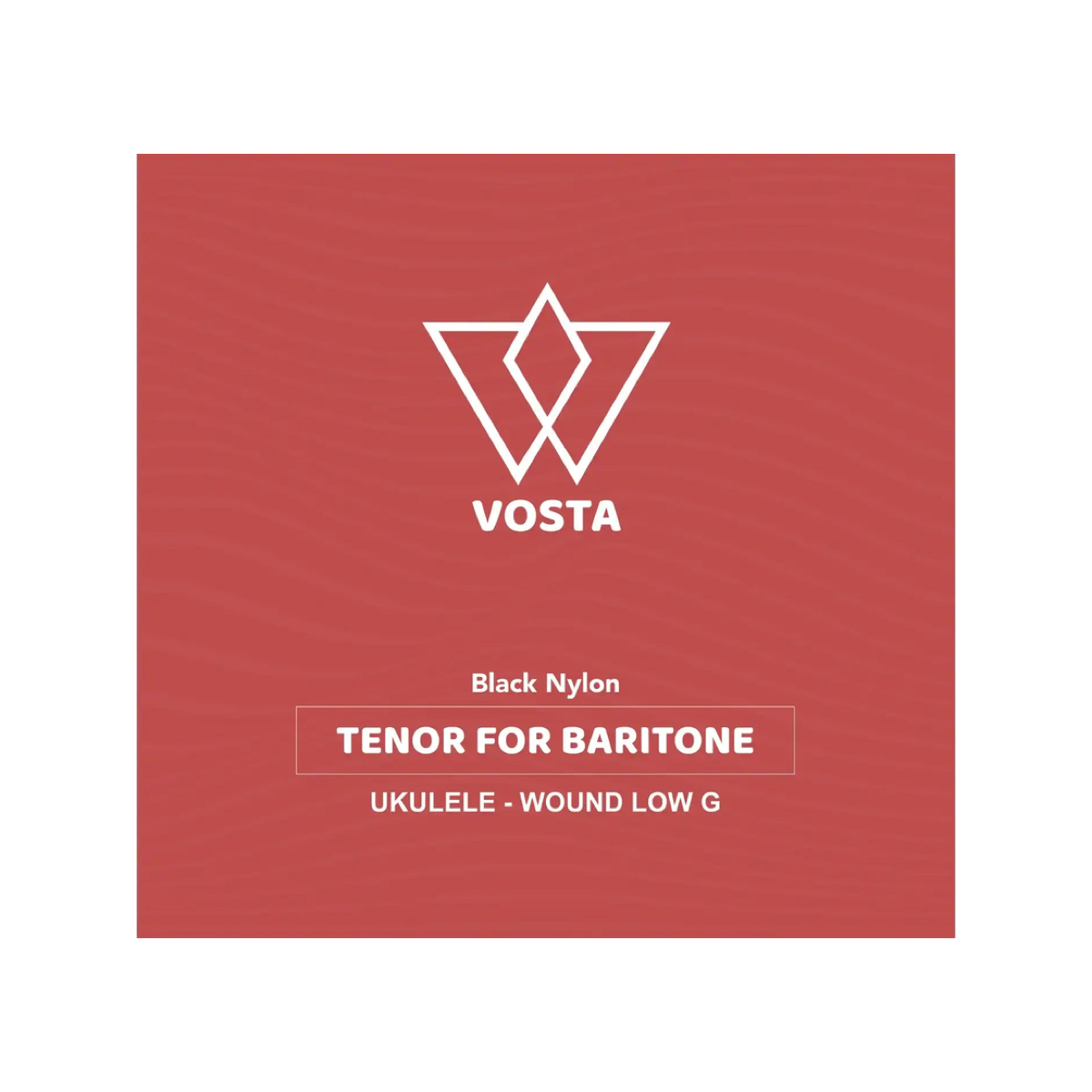 Vosta black nylon tenor for baritone string packet, wound low G, front of the sleeve