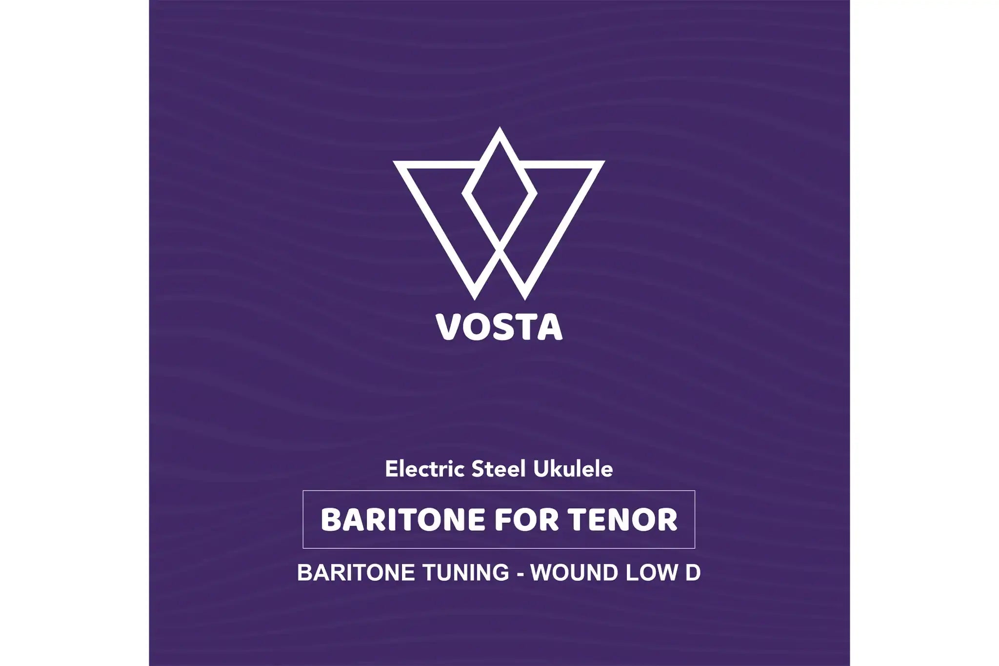 VOSTA_ELECTRIC_STEEL_UKULELE_BARITONE_FOR_TENOR_BARITONE_TUNING_WOUND_LOW_D____front | Terry Carter Music Store