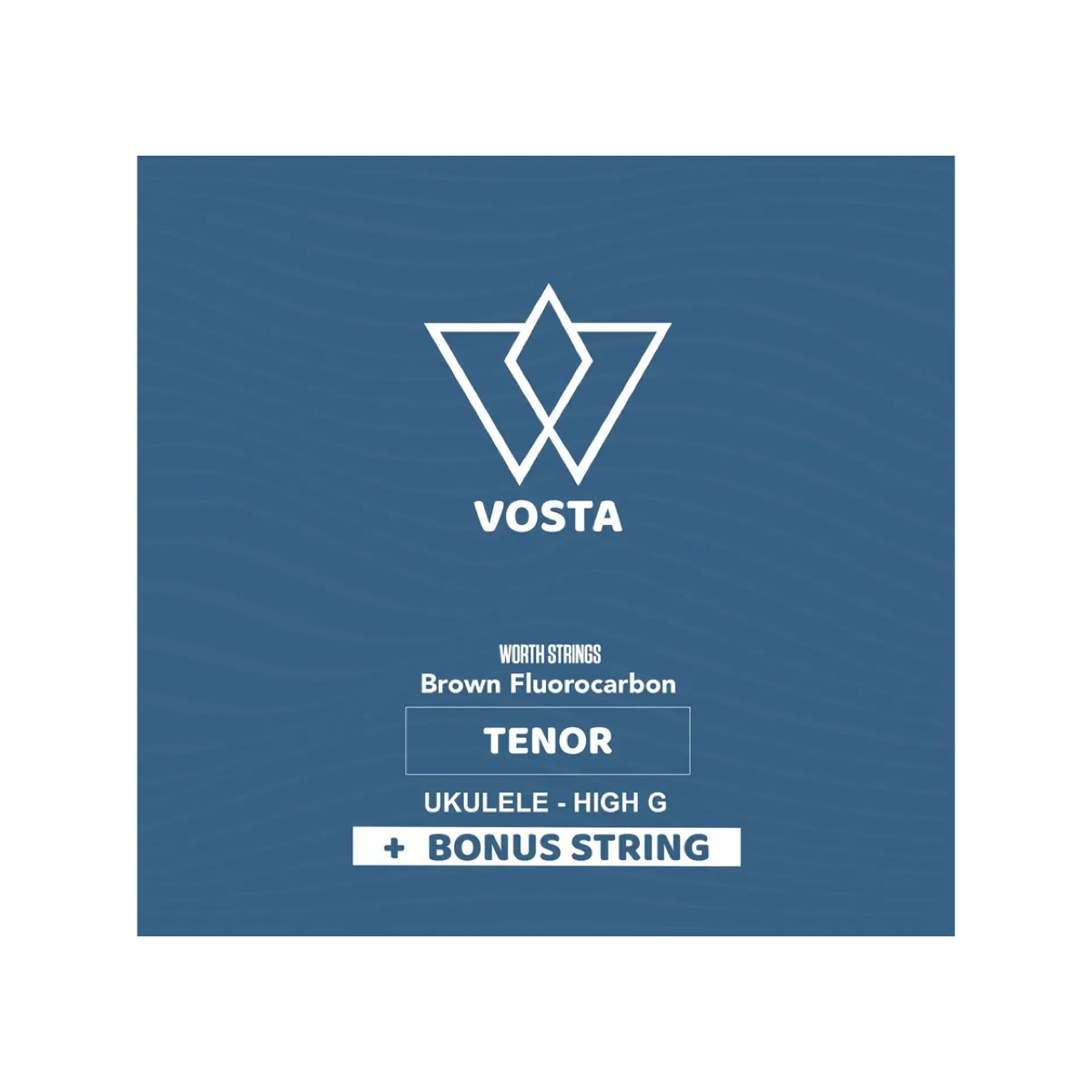 Worth Brown by Vosta fluorocarbon tenor packet, high G with bonus wound low G, front of the gold sleeve