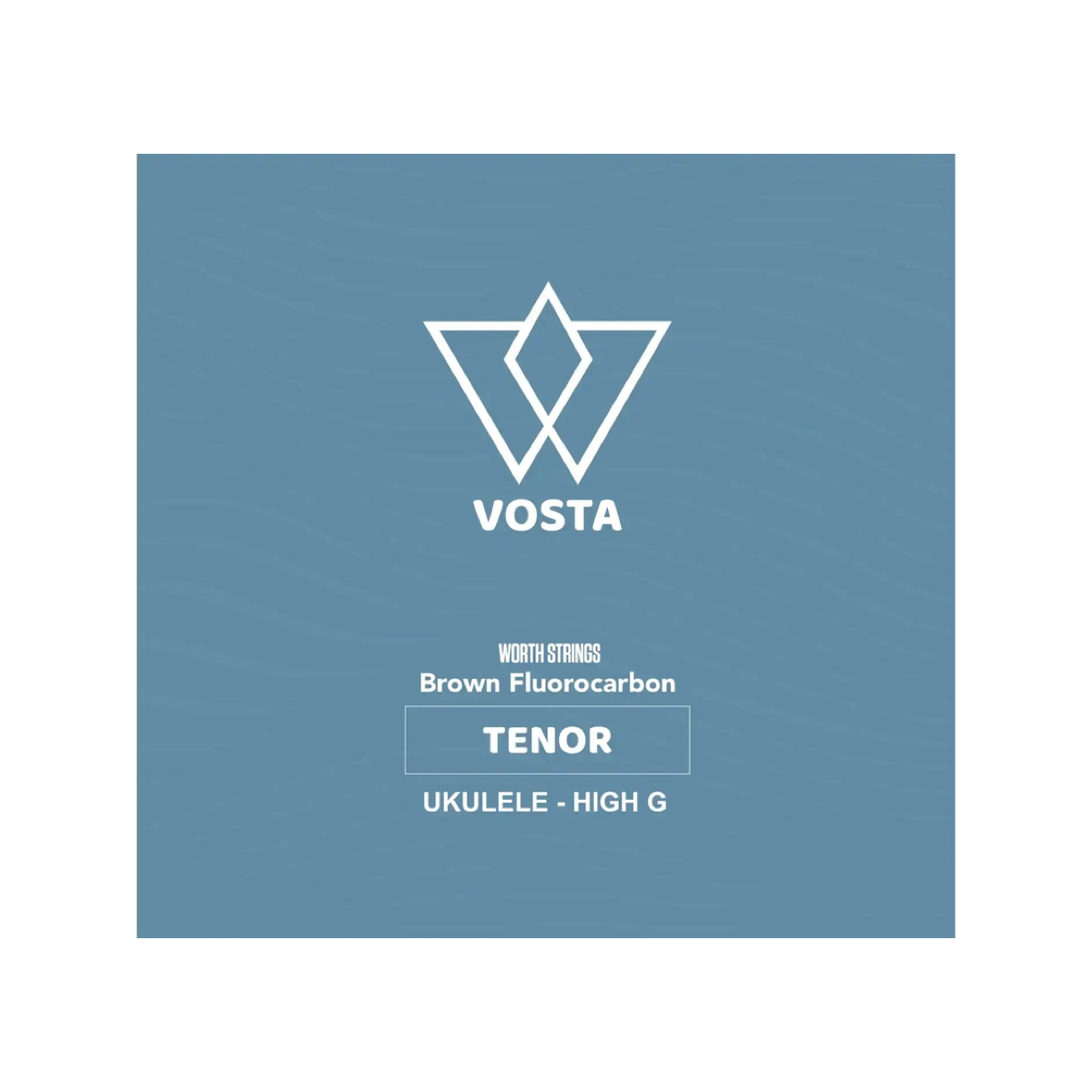 Worth Brown by Vosta fluorocarbon tenor string packet, high G, front of the gold sleeve