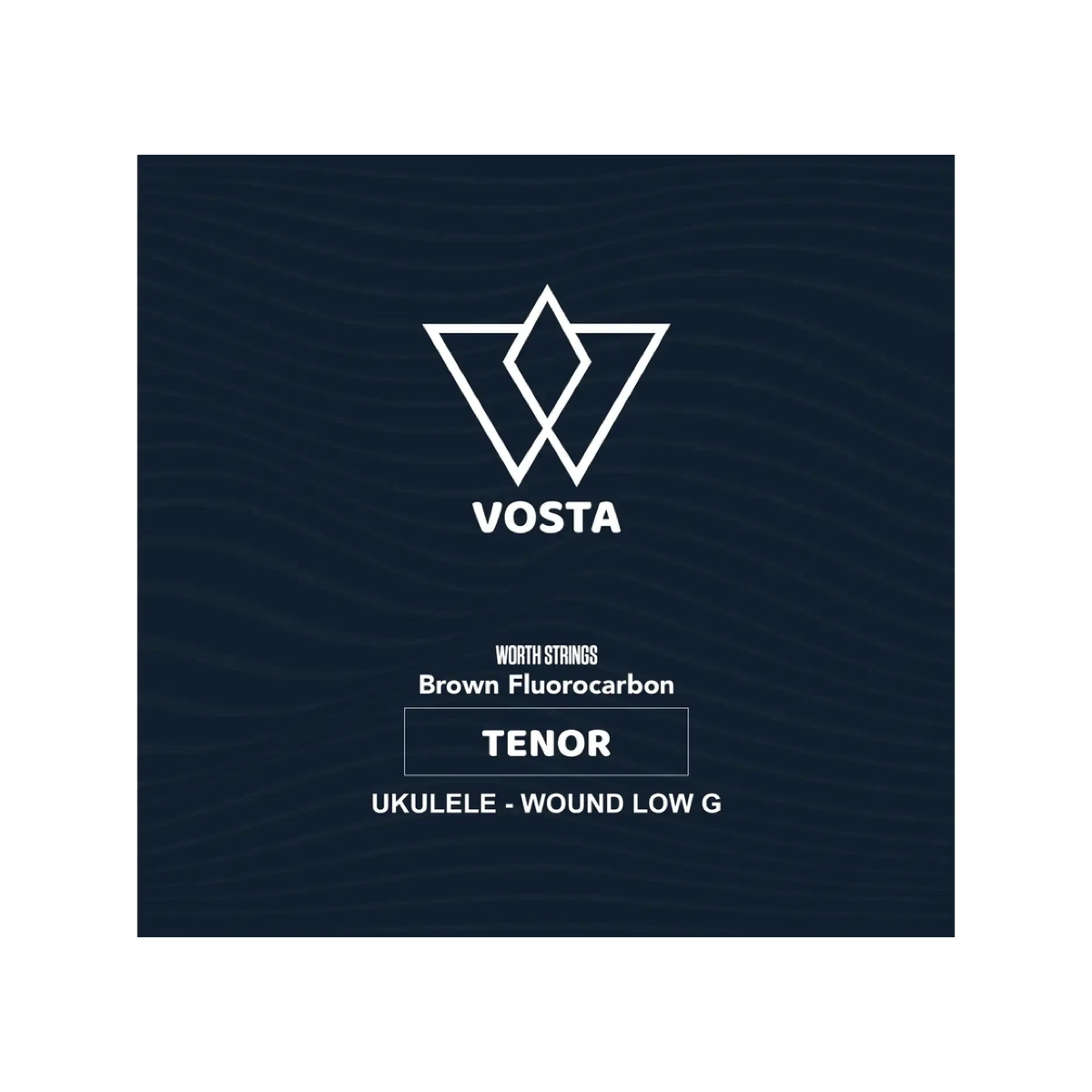 Worth Brown by Vosta fluorocarbon tenor string packet, wound low G, front of the gold sleeve