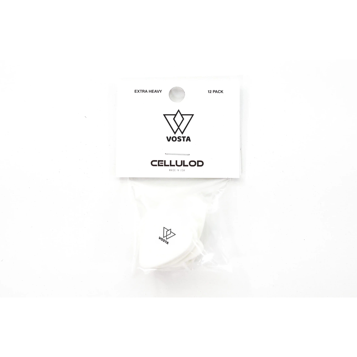 VostaExtraHeavyCelluloidWhitePicks-3Pack | Terry Carter Music Store