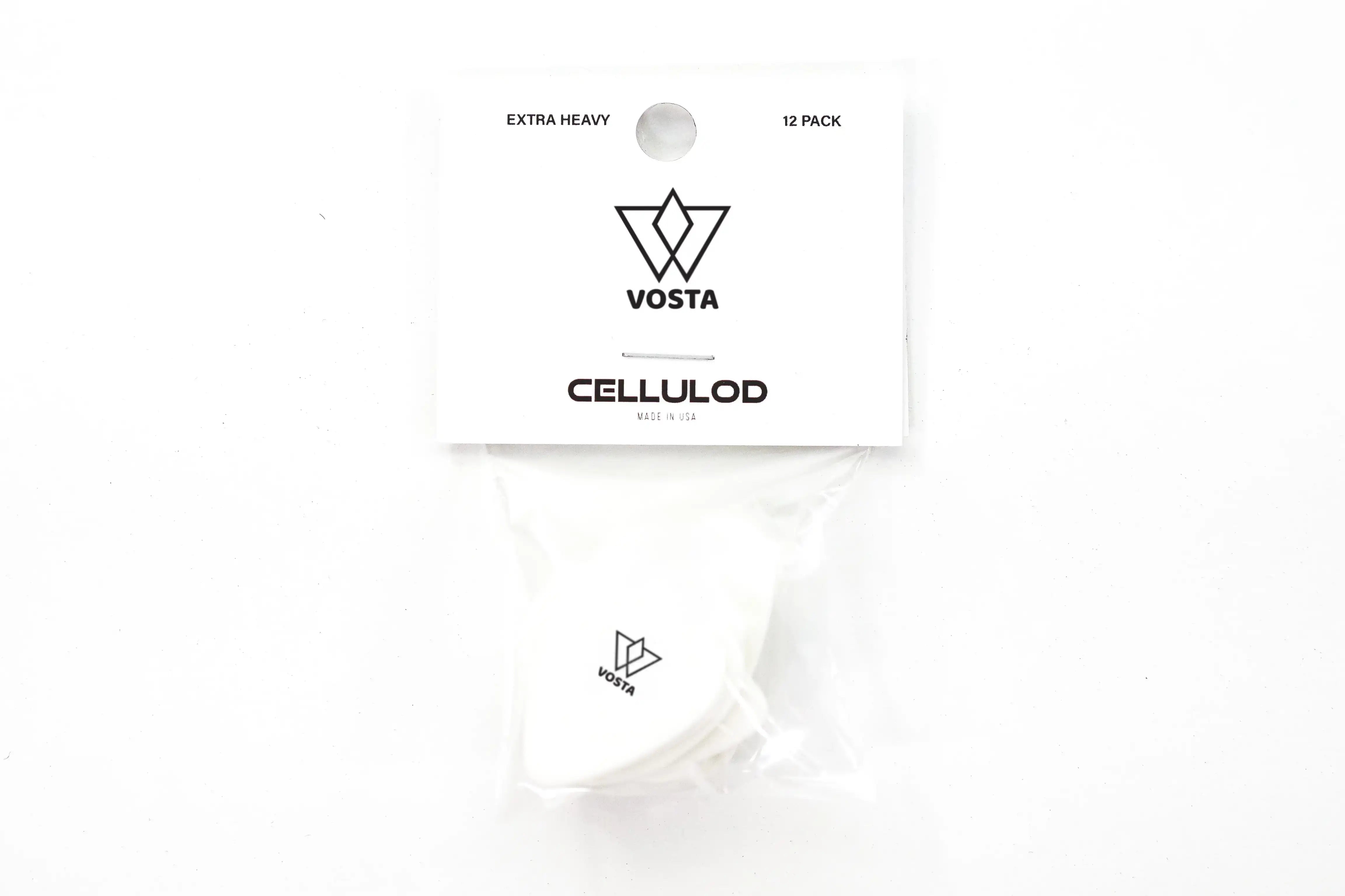 VostaExtraHeavyCelluloidWhitePicks-3Pack | Terry Carter Music Store
