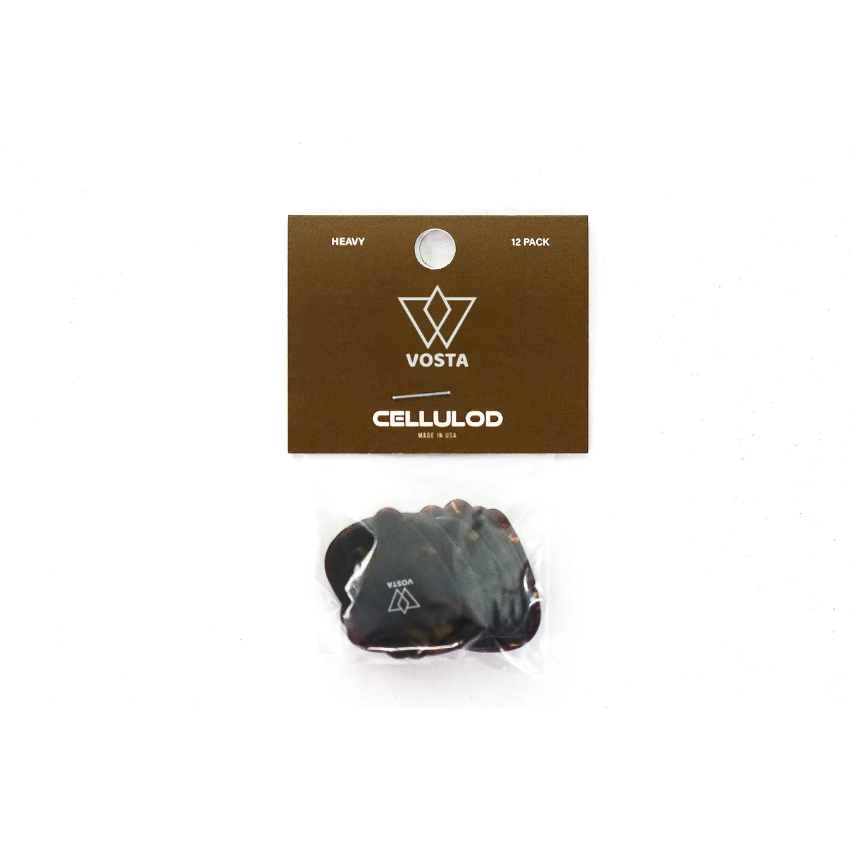 Vosta_Heavy_Celluloid_Tortoise_Picks_-_12_Pack | Terry Carter Music Store