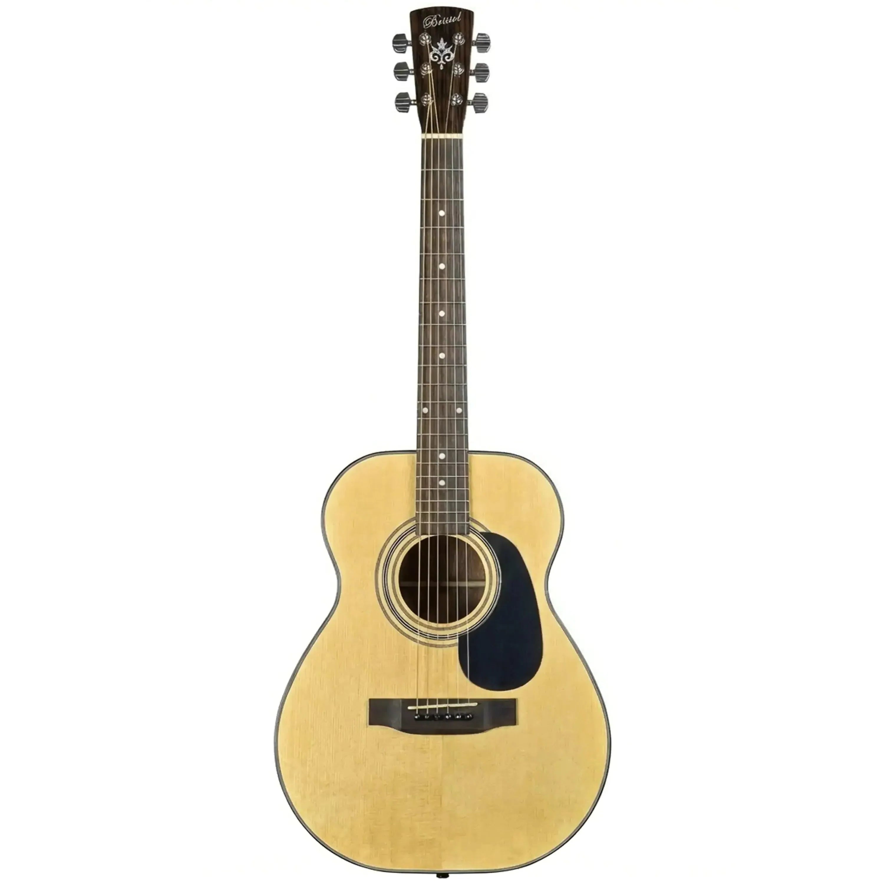 Baby Bristol BB-16 Acoustic Guitar with light spruce top, dark pickguard, and mahogany neck.