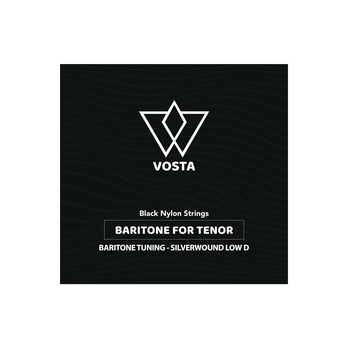 Vosta Black Nylon Baritone For Tenor Ukulele Strings (D-G-B-E Tuning) - WOUND LOW D