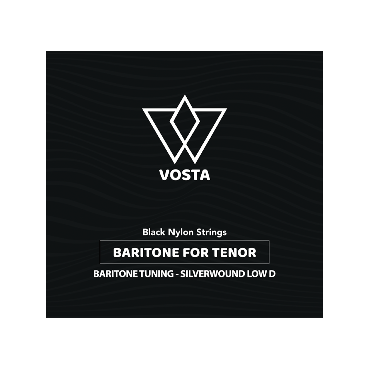 Vosta Black Nylon Baritone For Tenor Ukulele Strings (D-G-B-E Tuning) - WOUND LOW D