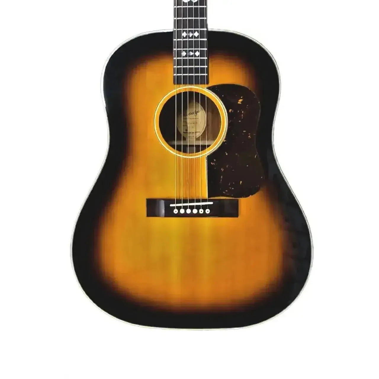 Blueridge BG-60E acoustic-electric dreadnought guitar with vintage sunburst finish, pickguard, and soundhole.