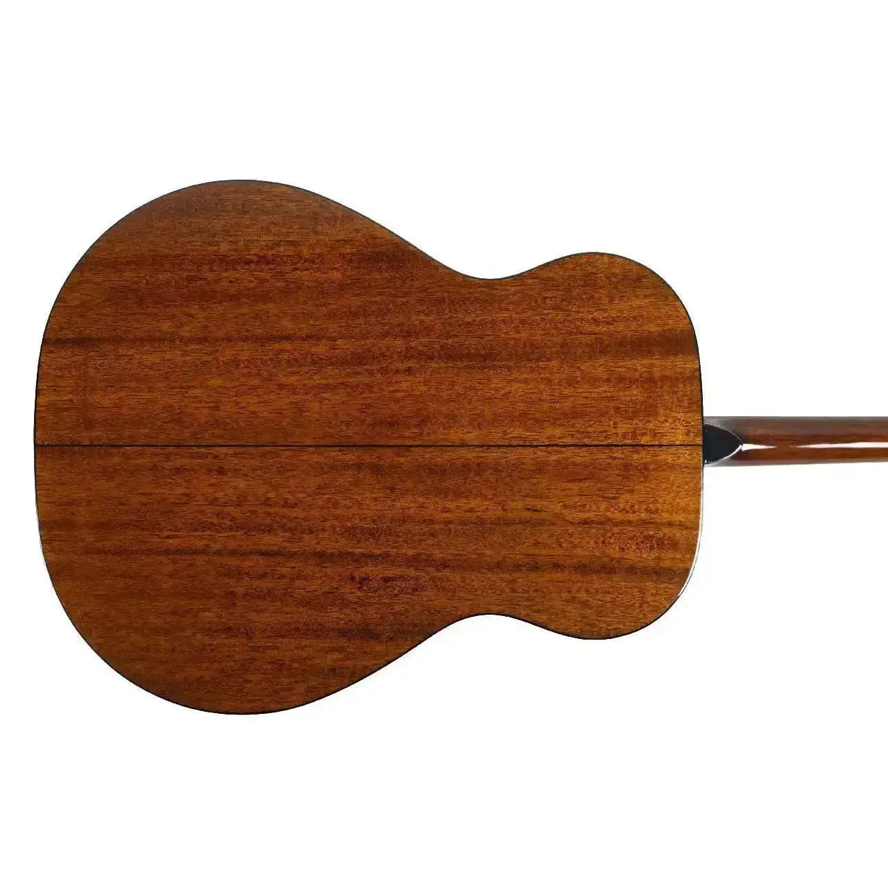 Blueridge BR-140T Tenor Acoustic Guitar, back view, showing solid mahogany with high gloss finish.