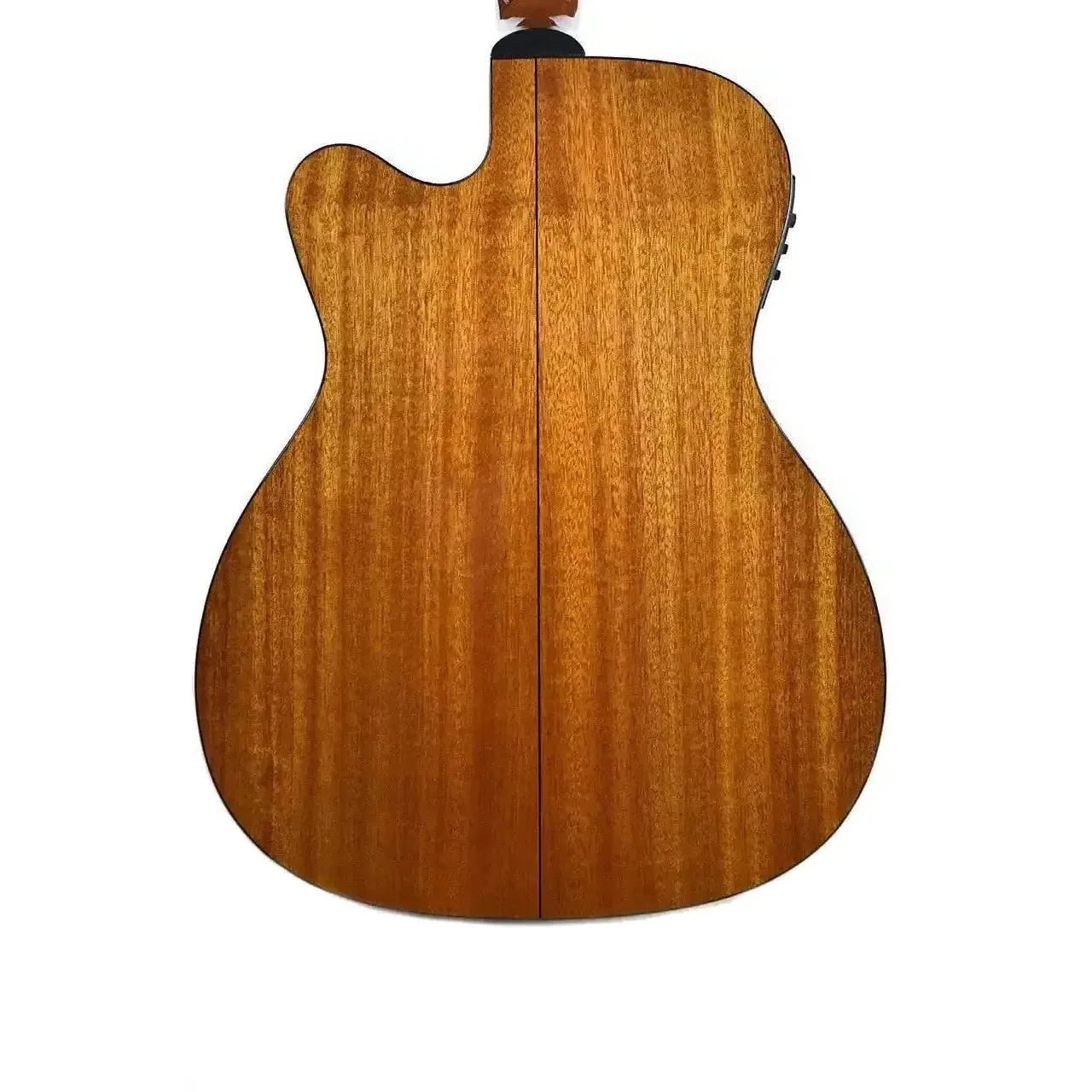 Blueridge BR-143CE acoustic-electric guitar back, showing solid mahogany with a high-gloss finish.