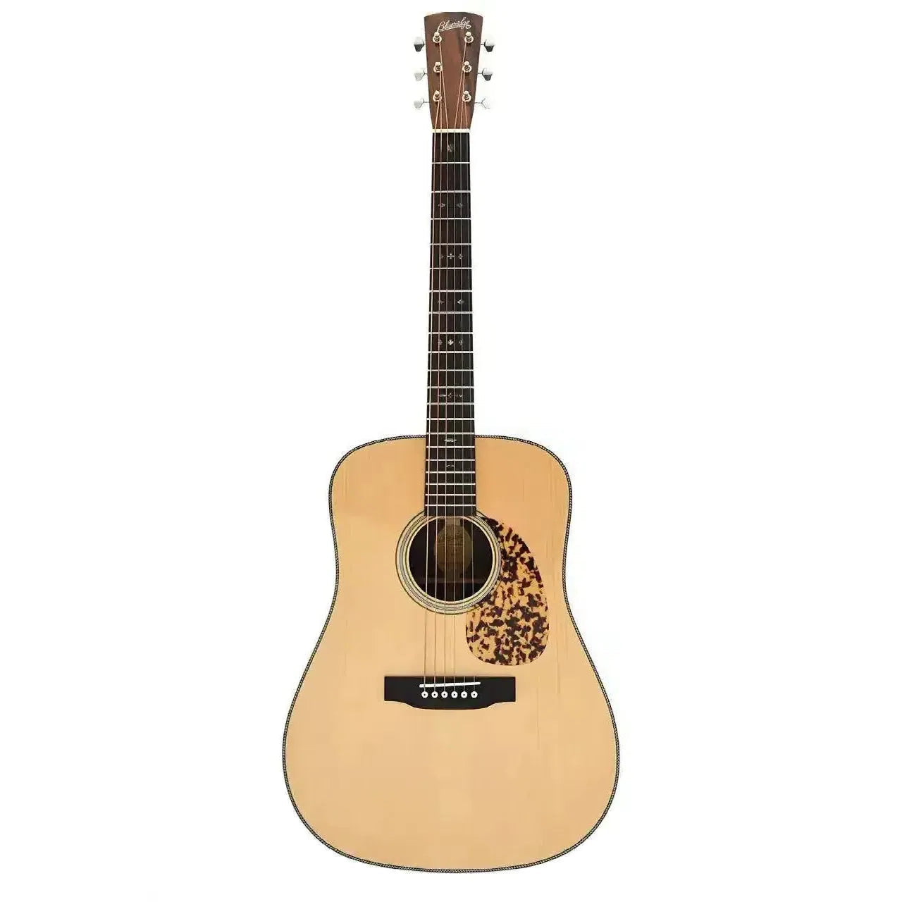 Blueridge BR-160AE acoustic-electric dreadnought guitar with light wood top, dark fretboard, and tortoise pickguard.