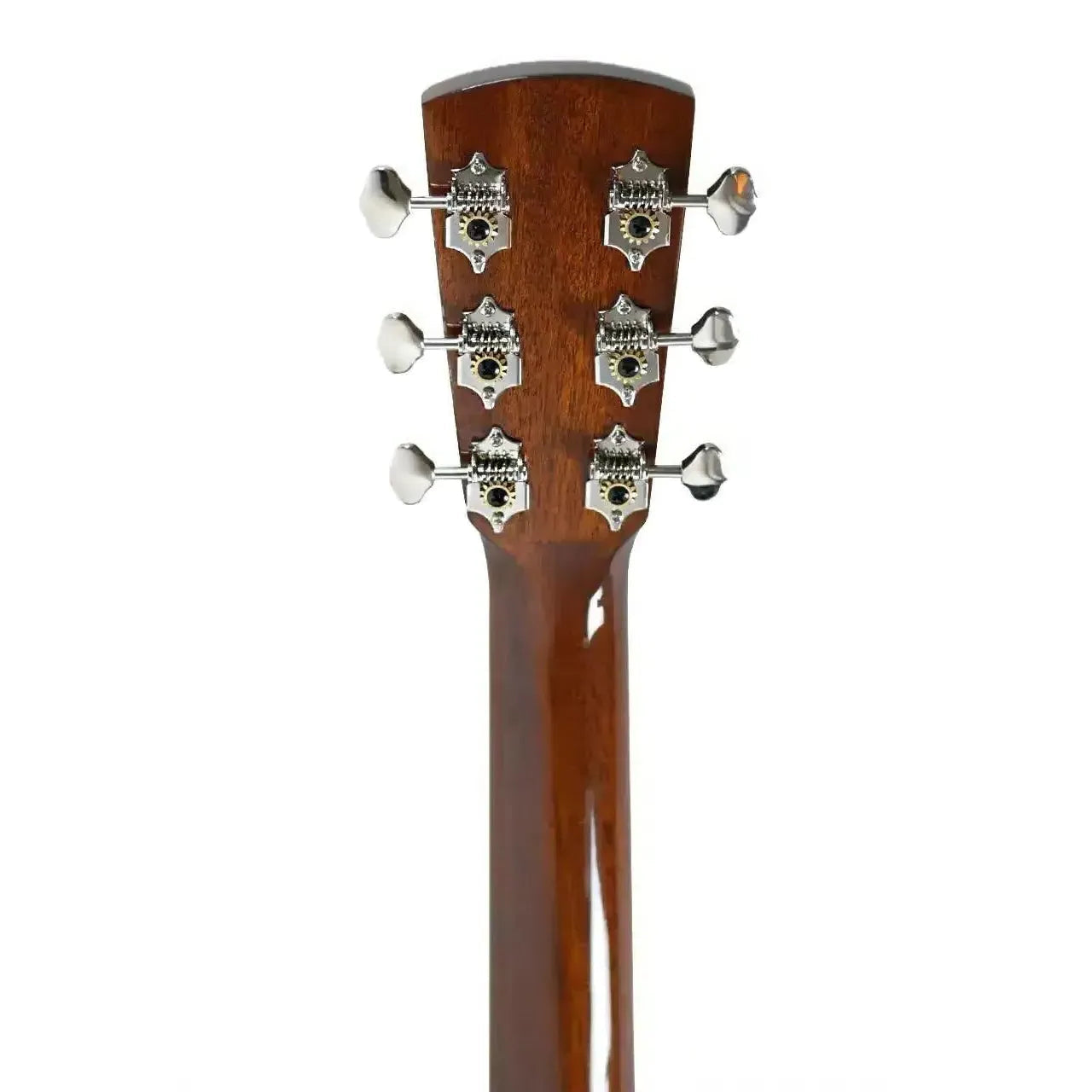 Blueridge BR-163CE acoustic-electric guitar neck and headstock with chrome tuners.