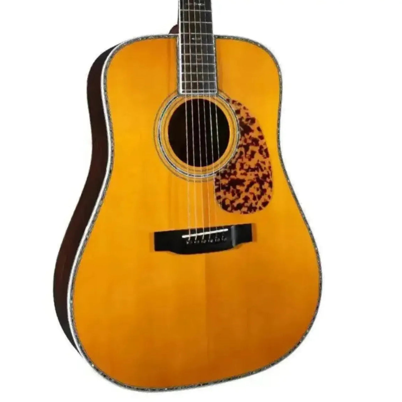 Blueridge BR-180E Acoustic-Electric Dreadnought Guitar with light spruce top, dark rosewood sides, and tortoise pickguard.