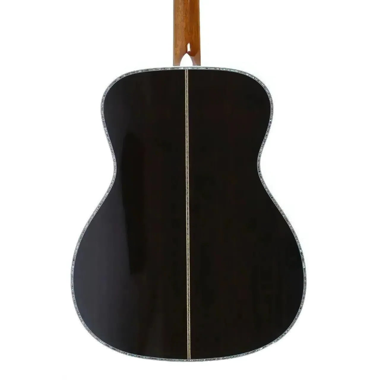 Blueridge BR-183 Historic Series 000 acoustic guitar back, dark rosewood with abalone purfling.