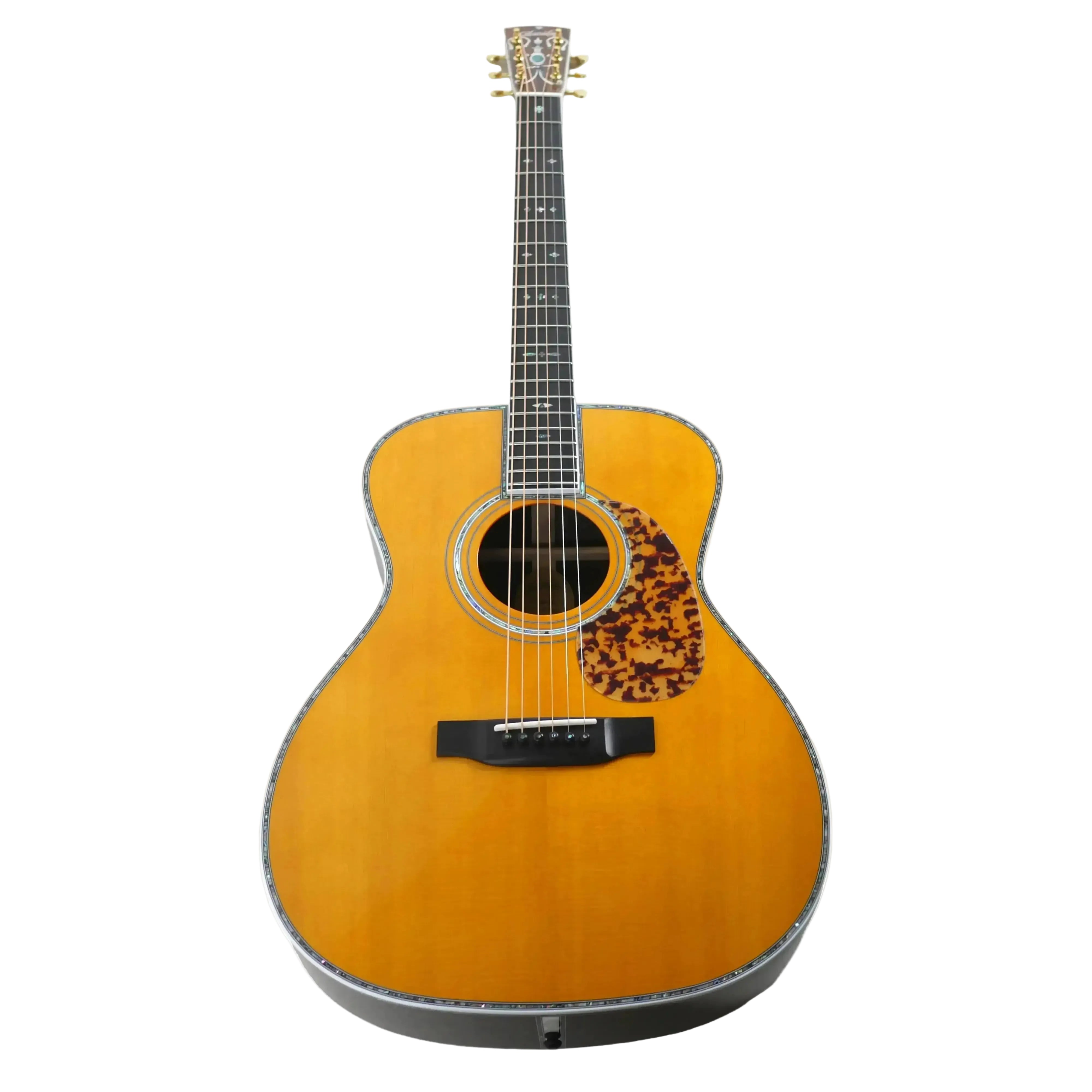 Blueridge BR-183 Historic Series 000 acoustic guitar with a high-gloss finish and abalone purfling.