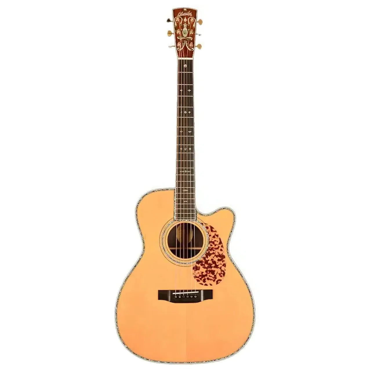 Blueridge BR-183CE Historic Series 000 acoustic-electric guitar with natural spruce top and cutaway.