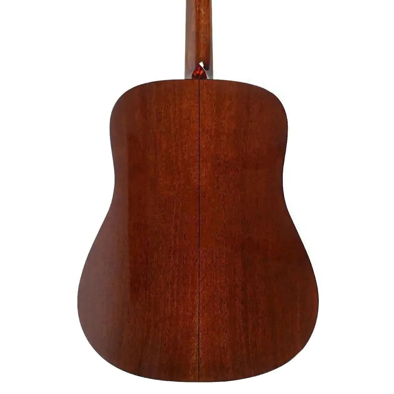 Back of a Blueridge BR-240 LTD 50th Anniversary dreadnought guitar, showing solid South American mahogany.