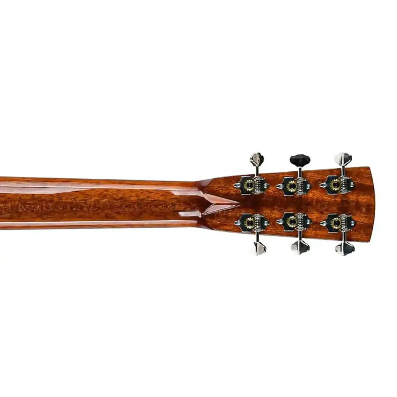 Blueridge BR-260 acoustic guitar headstock and neck with nickel-plated tuners and high-gloss finish.