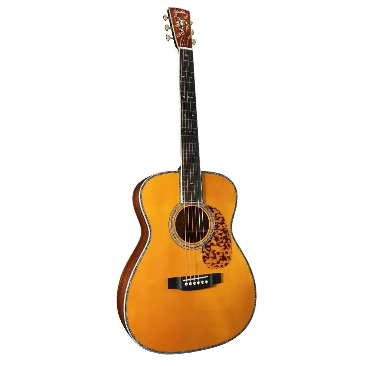 Blueridge BR-283 Prewar Series 000 acoustic guitar with solid spruce top, rosewood back, and abalone purfling.