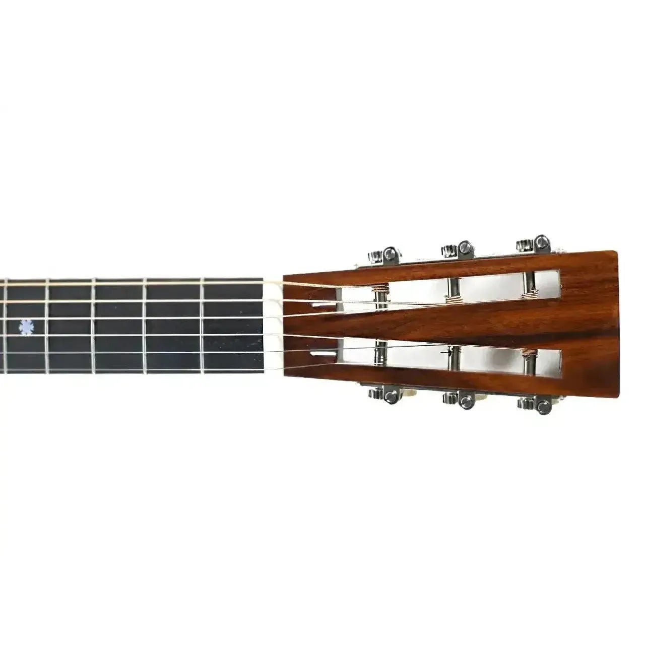 Blueridge BR-371 Parlor Acoustic Guitar headstock and fretboard with snowflake inlay.