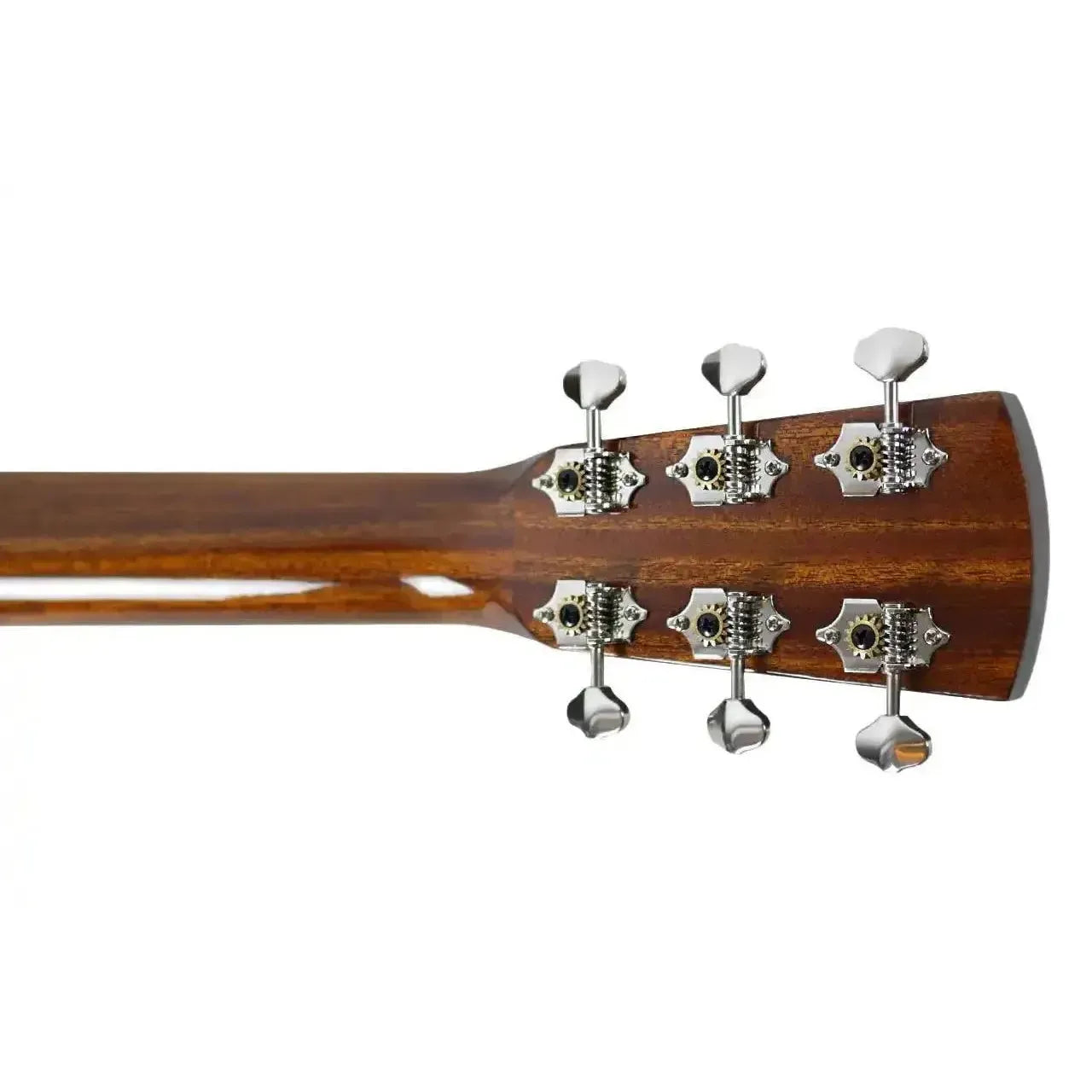 Blueridge BR-60 Dreadnought Guitar mahogany neck and headstock with nickel-plated tuners.