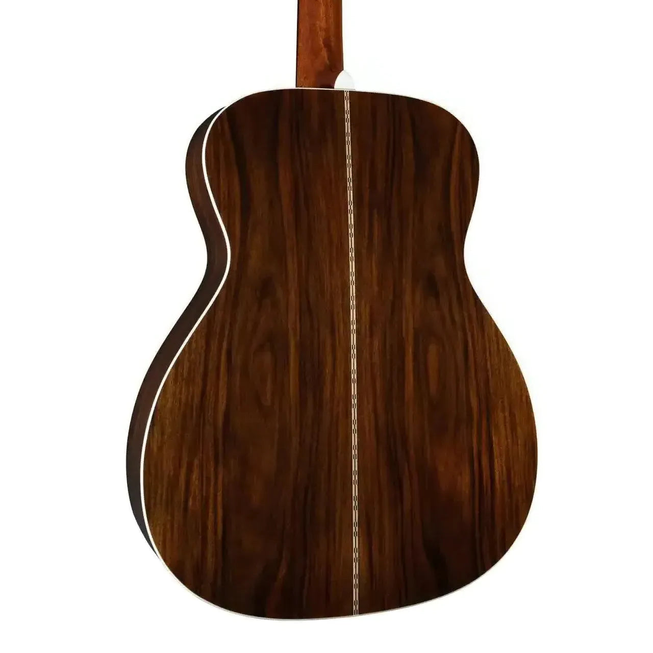 Blueridge BR-63 Acoustic 000 guitar back, showing dark Santos rosewood with natural wood grain.